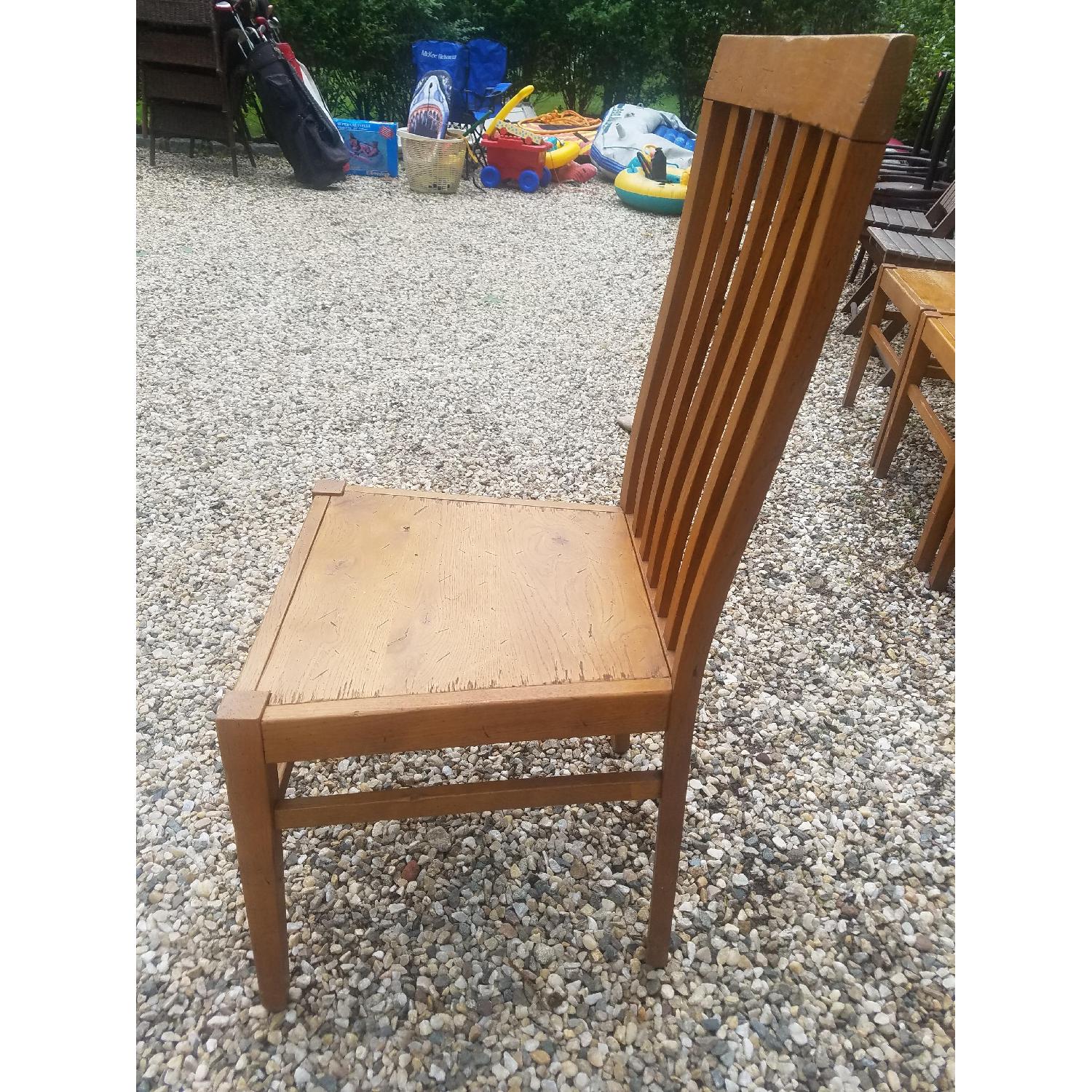 Crate & Barrel Mission-Style Wooden Dining Chairs - image-4
