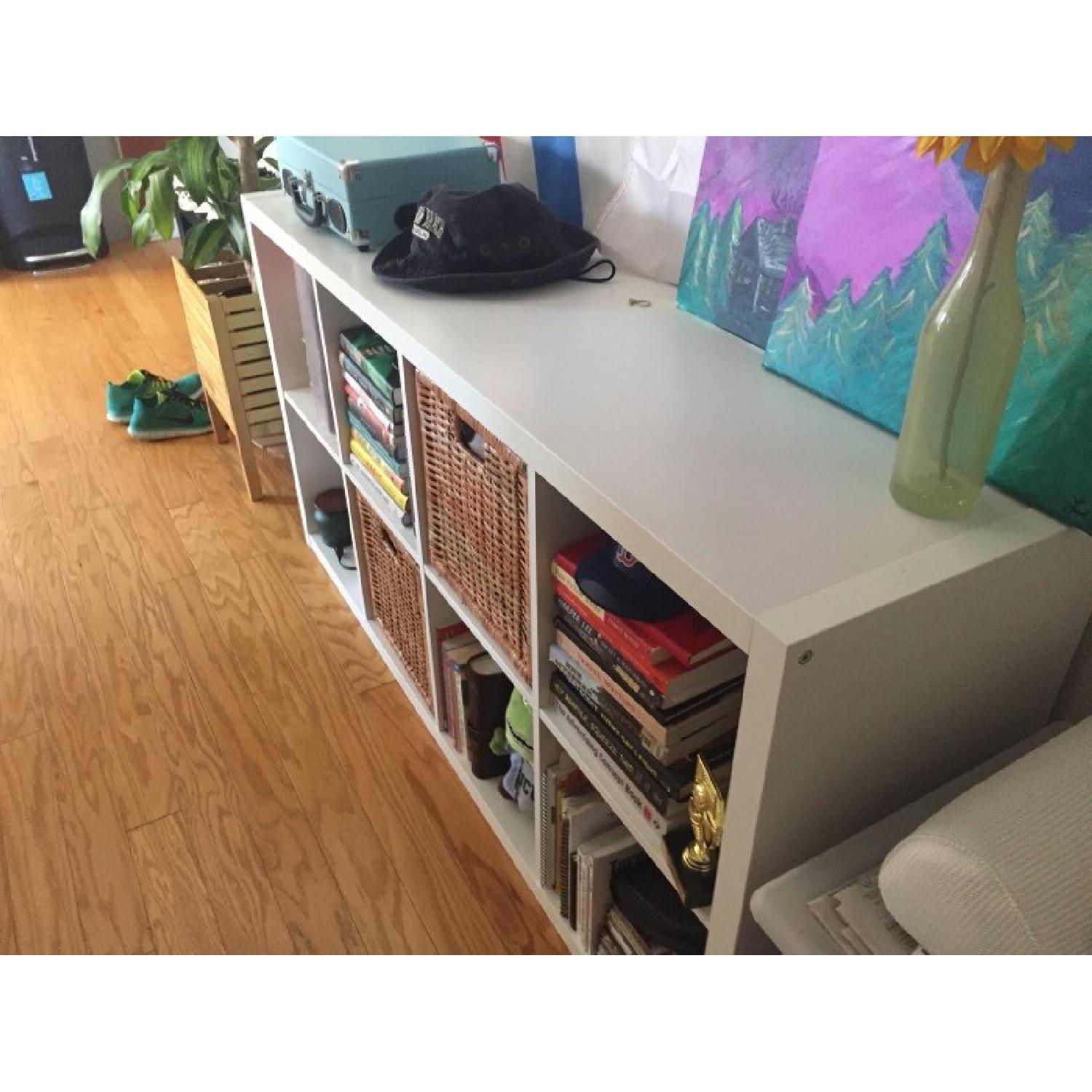 Ikea Kallax Shelf w/ Branas Baskets AptDeco