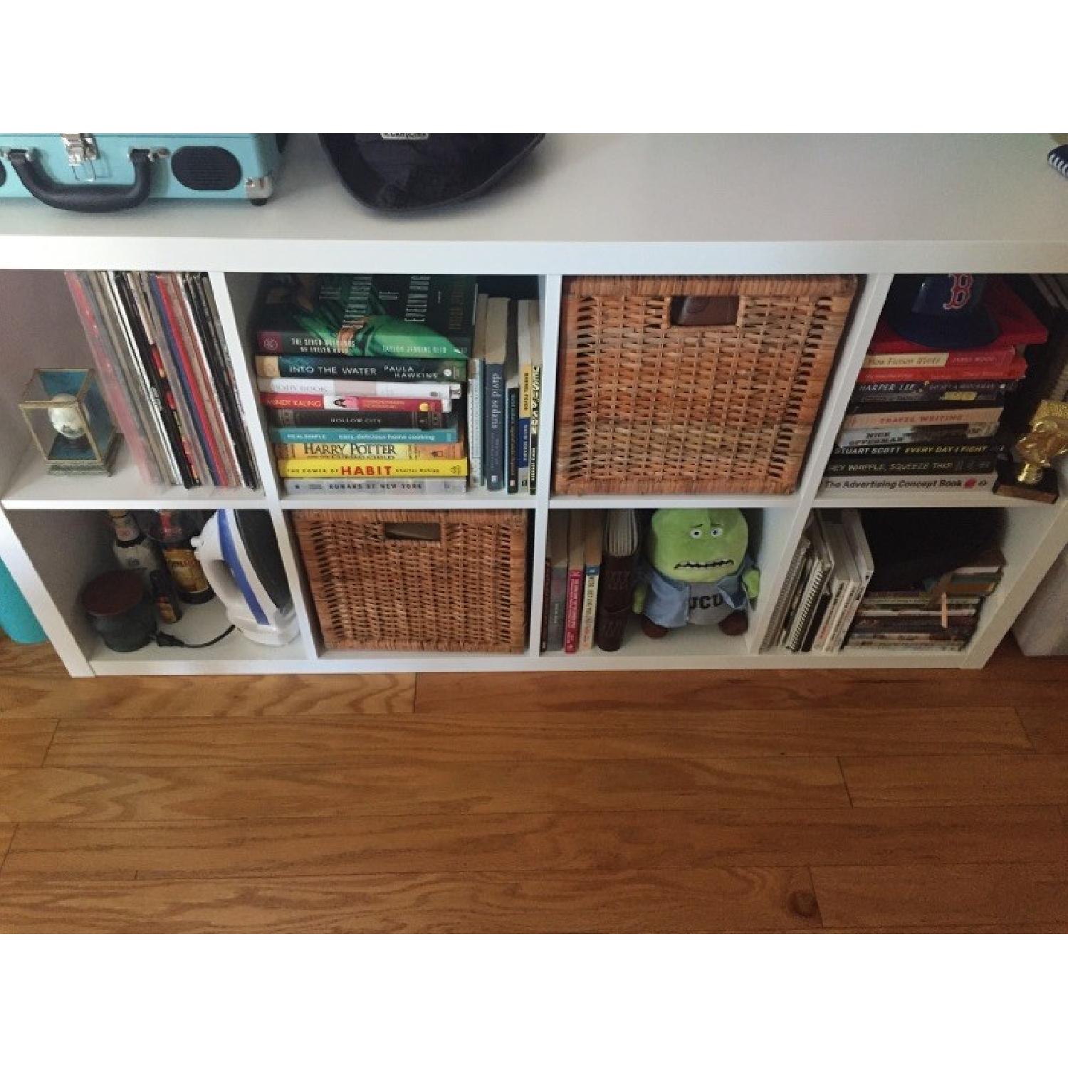 Ikea Kallax Shelf w/ Branas Baskets AptDeco