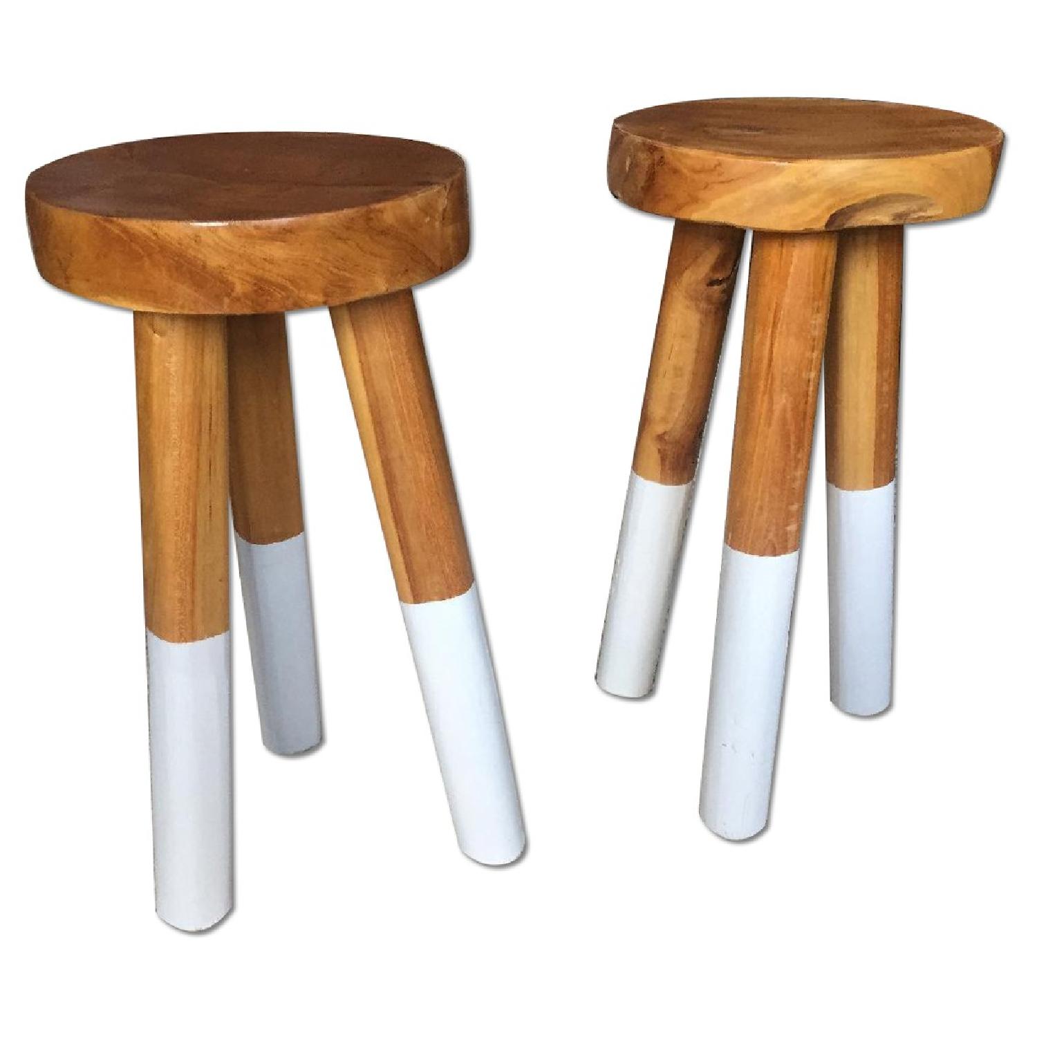 Serena & Lily Dip-Dyed Stool - image-0