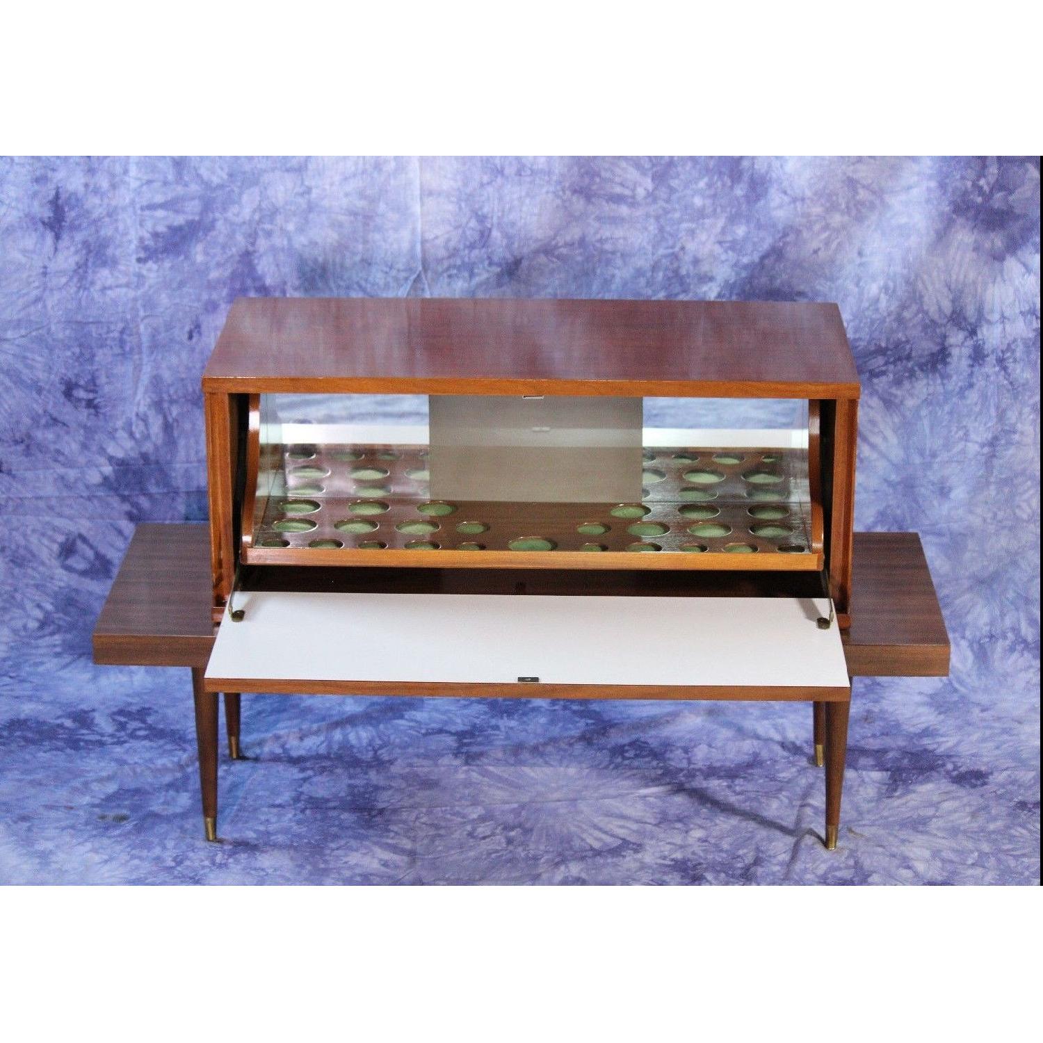 Mid Century Modern Walnut Bar Table/Sideboard - image-1