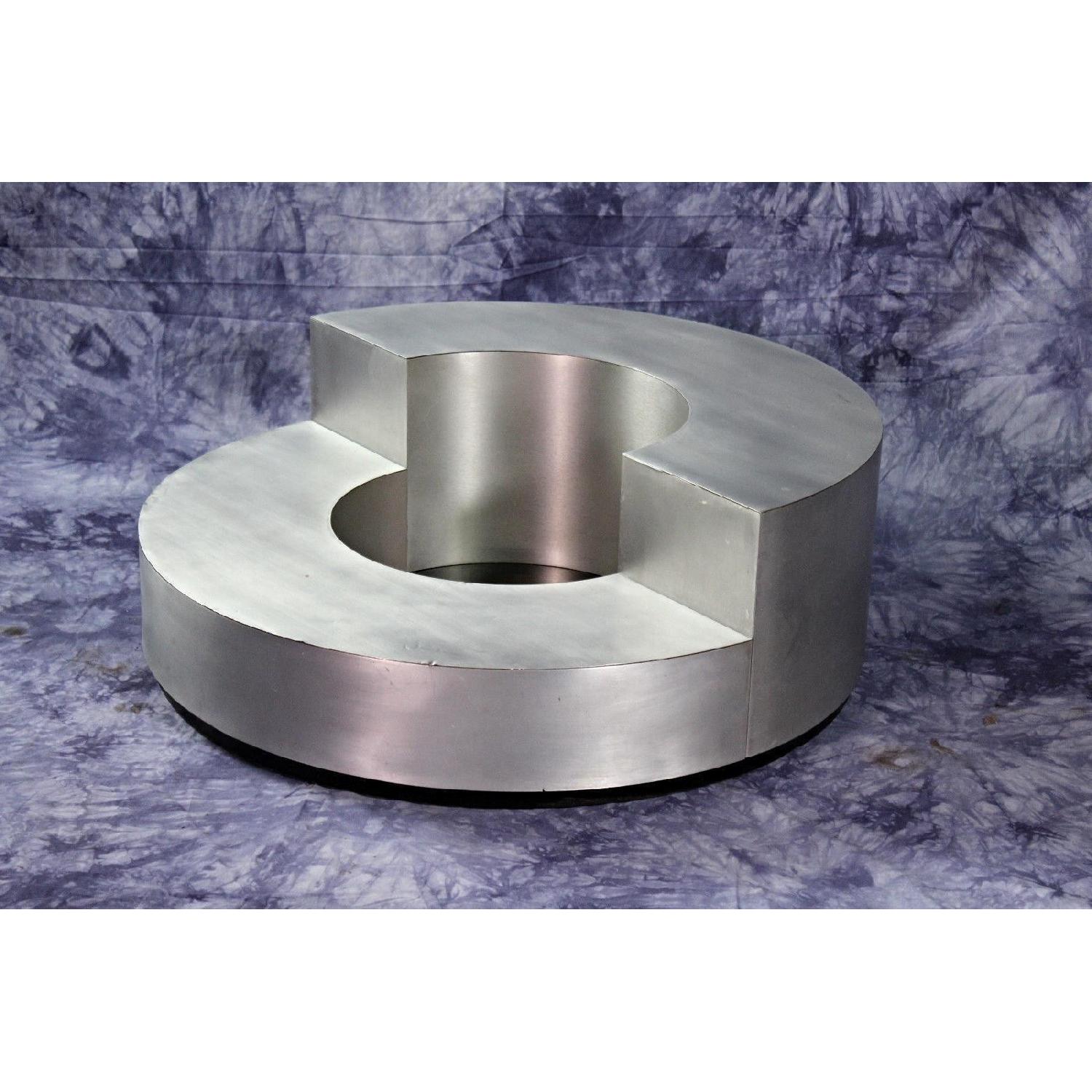 1970 Willy Rizzo Mid Century Modern Round Coffee Table - image-1