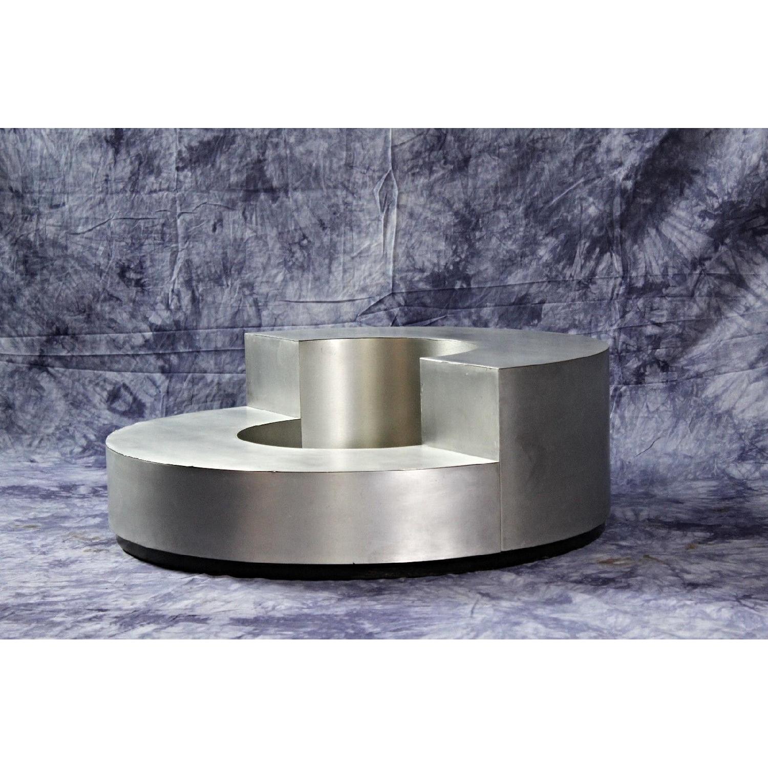 1970 Willy Rizzo Mid Century Modern Round Coffee Table - image-8