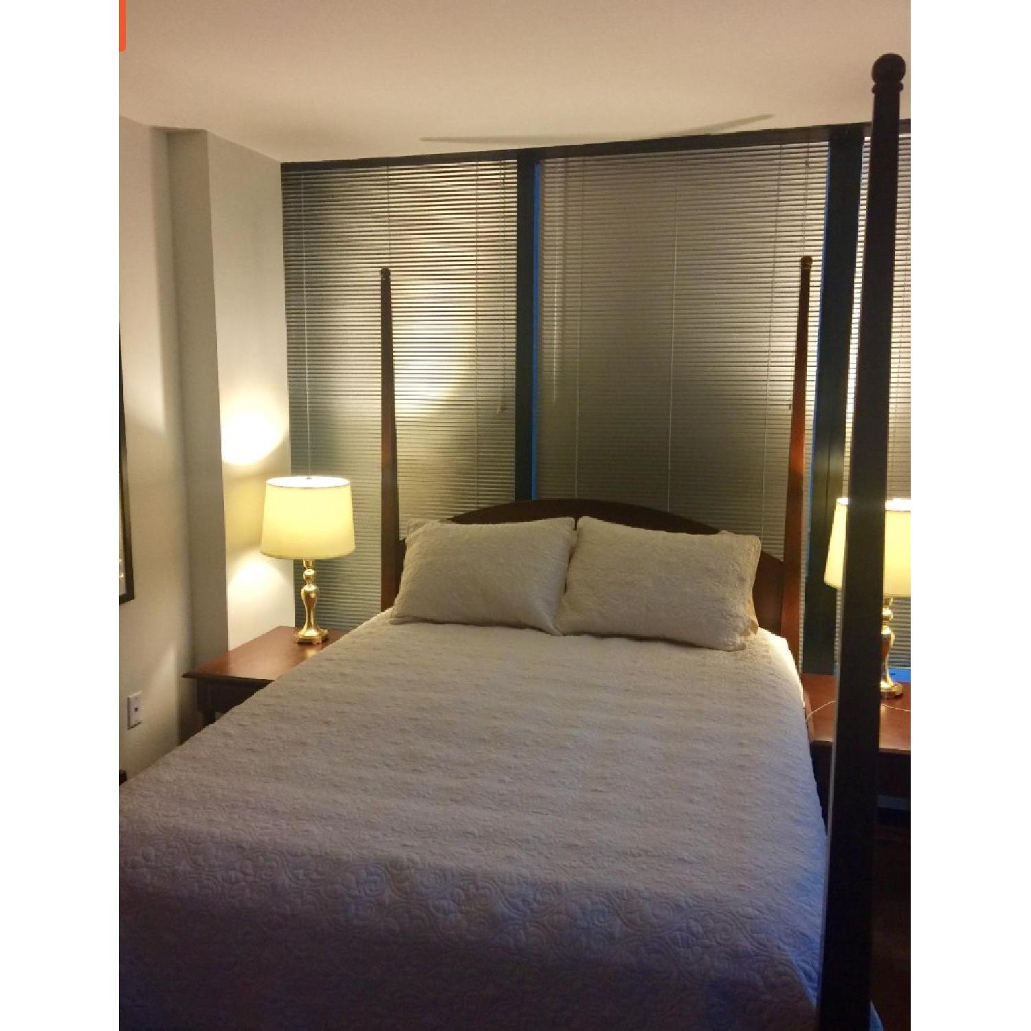 Ethan Allen Queen Bed Frame w/ H0eadboard & Footboard - image-3