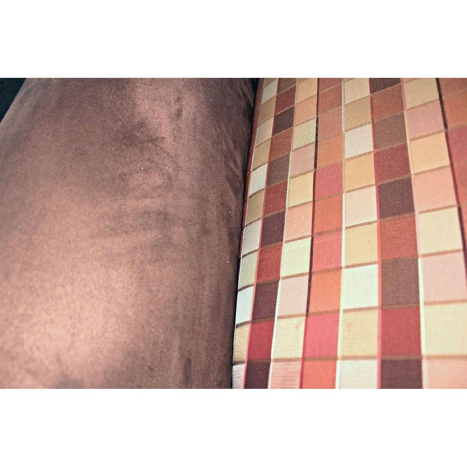 Modern Suede Upholstered Lounge Club Chairs - image-5