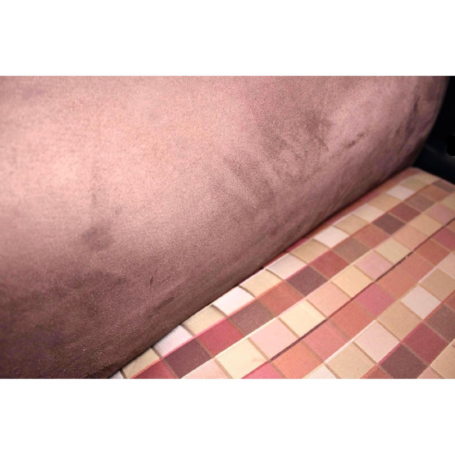 Modern Suede Upholstered Lounge Club Chairs - image-8