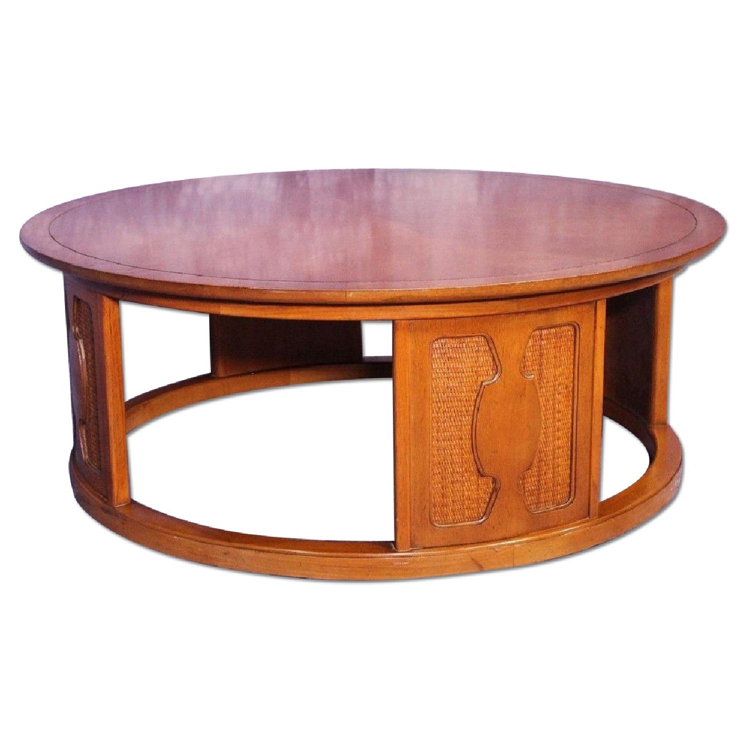 Drexel Walnut Mid Century Modern Coffee Table - image-0