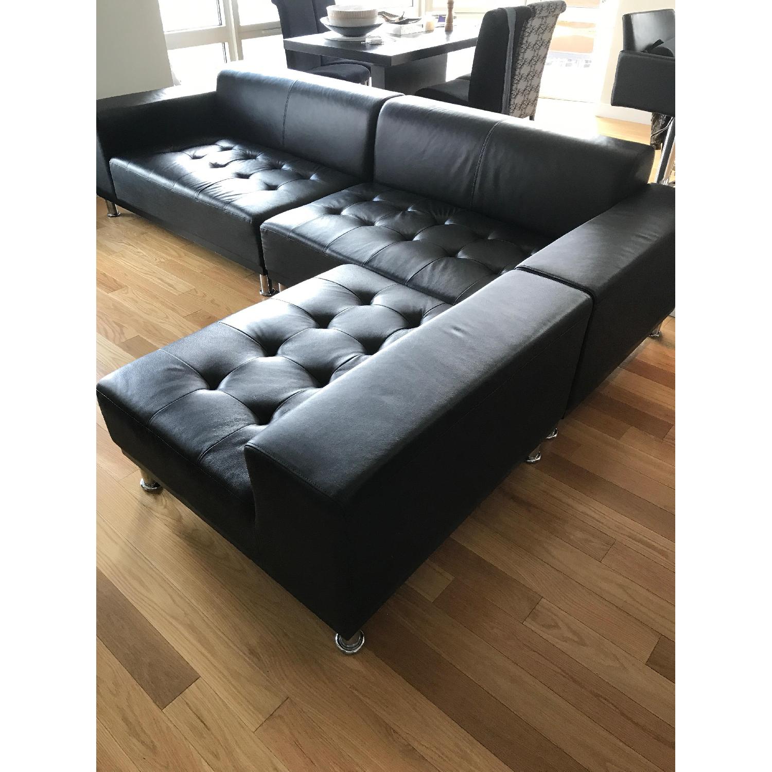 Modani Phantom Sectional Sofa in Black AptDeco