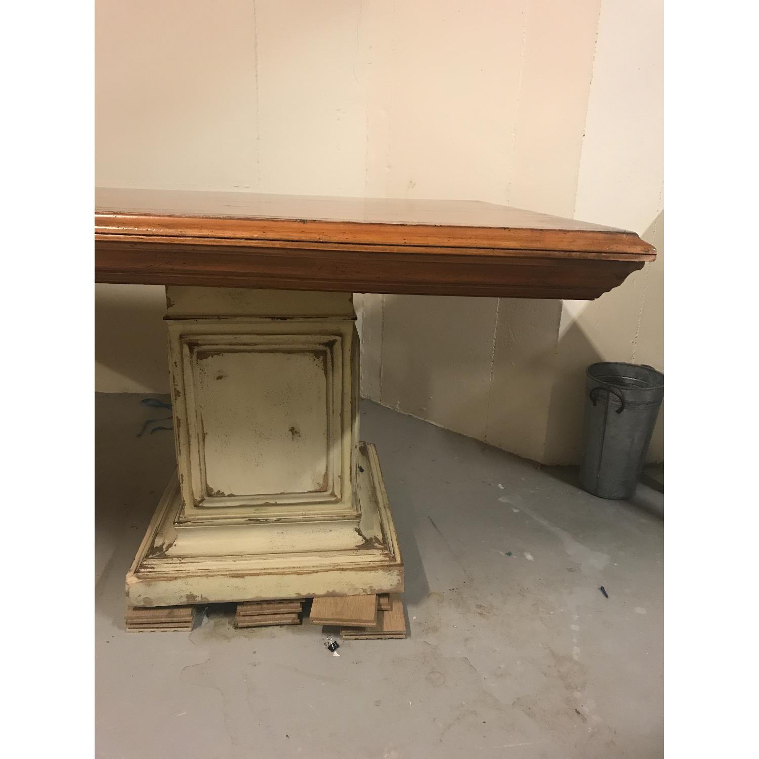 Rustic Wood Dining Table on Pedastals - image-2