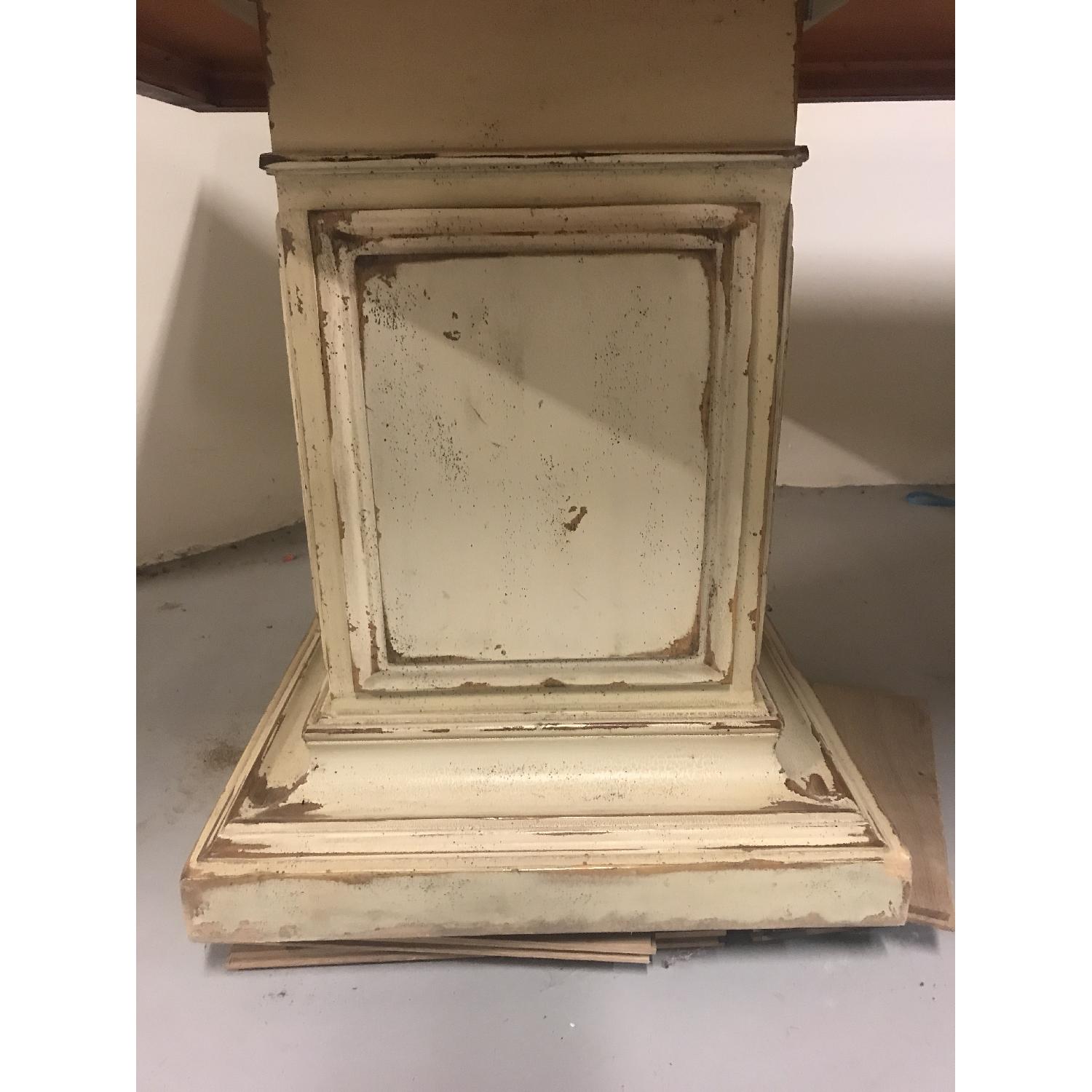 Rustic Wood Dining Table on Pedastals - image-5