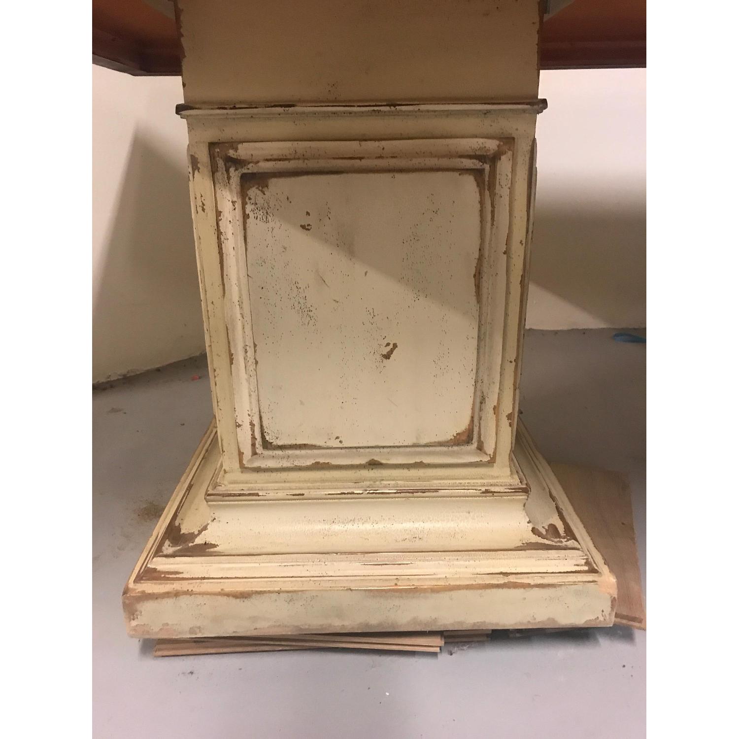 Rustic Wood Dining Table on Pedastals - image-6