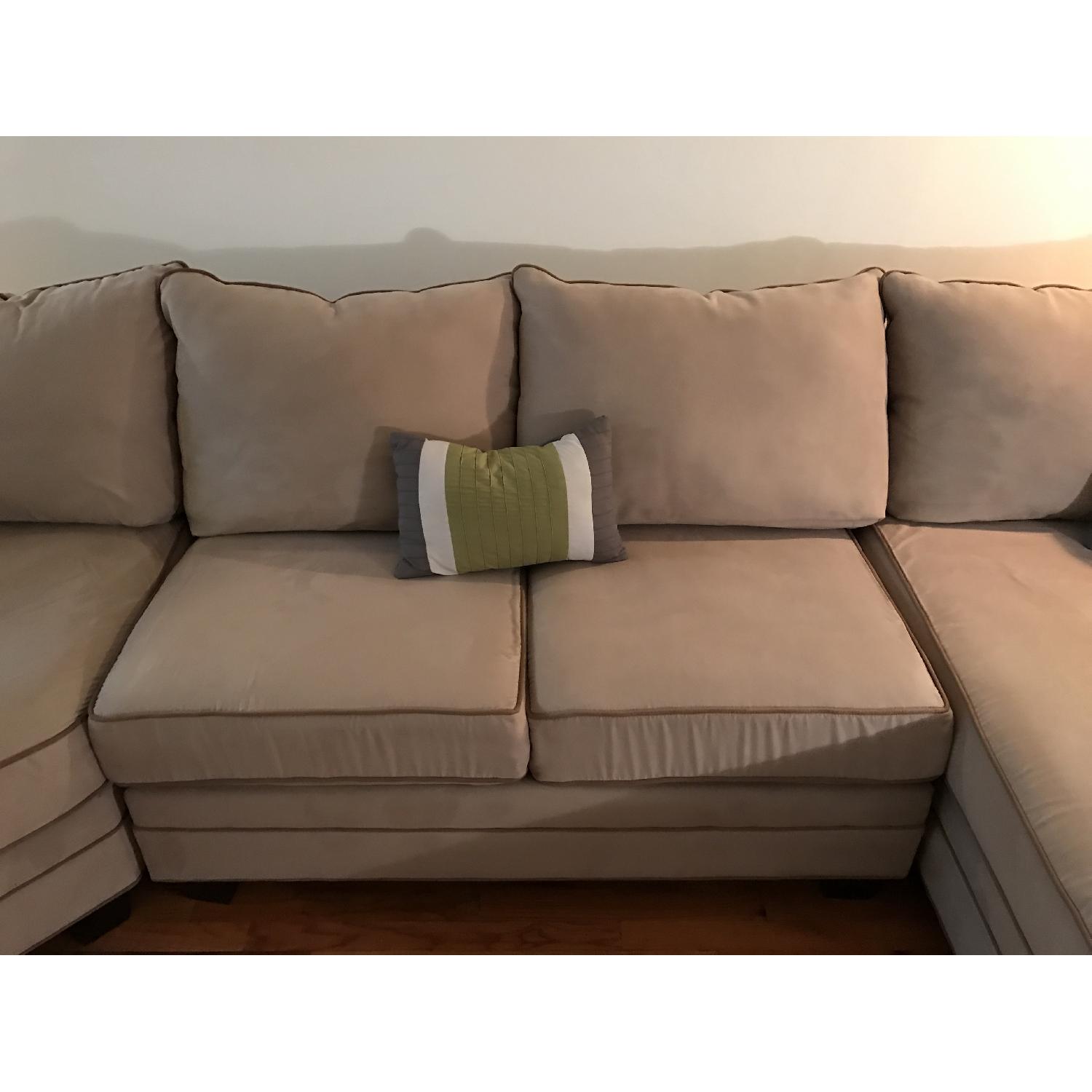 Raymour & Flanigan Forest Hill 3Piece Microfiber Sectional Sofa AptDeco