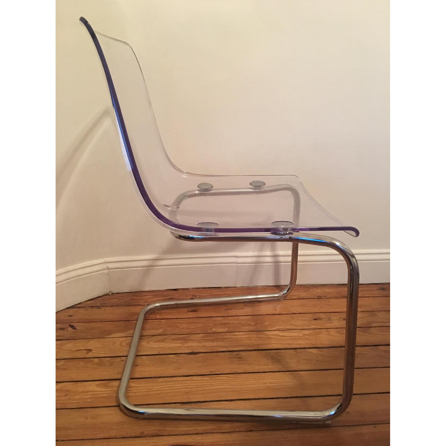 Ikea Tobias Acrylic/Clear Chrome Plated Chair - image-2