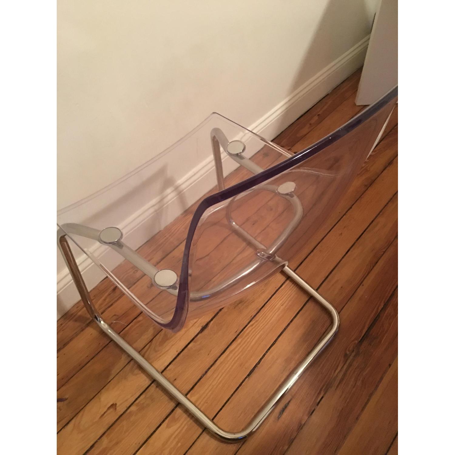 Ikea Tobias Acrylic/Clear Chrome Plated Chair - image-3