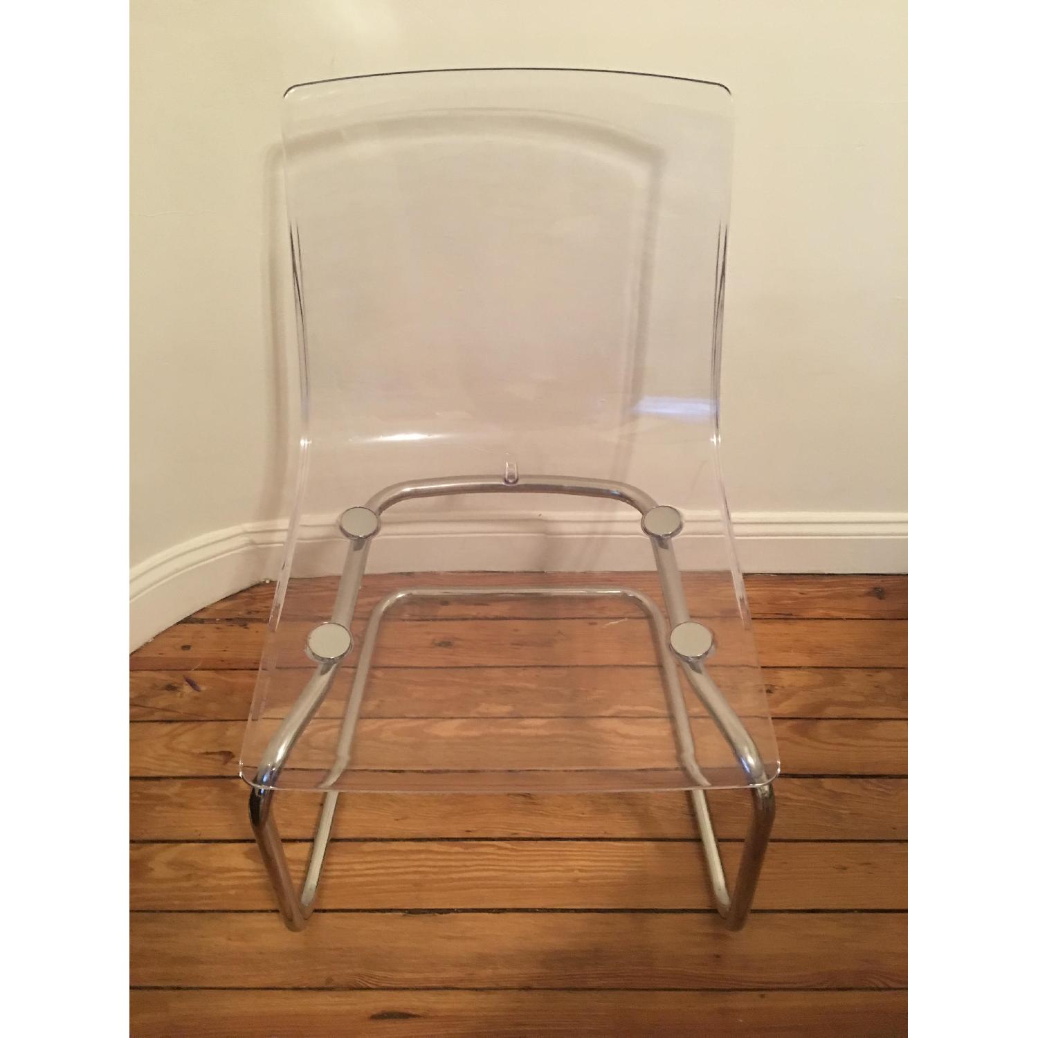 Ikea Tobias Acrylic/Clear Chrome Plated Chair - image-5