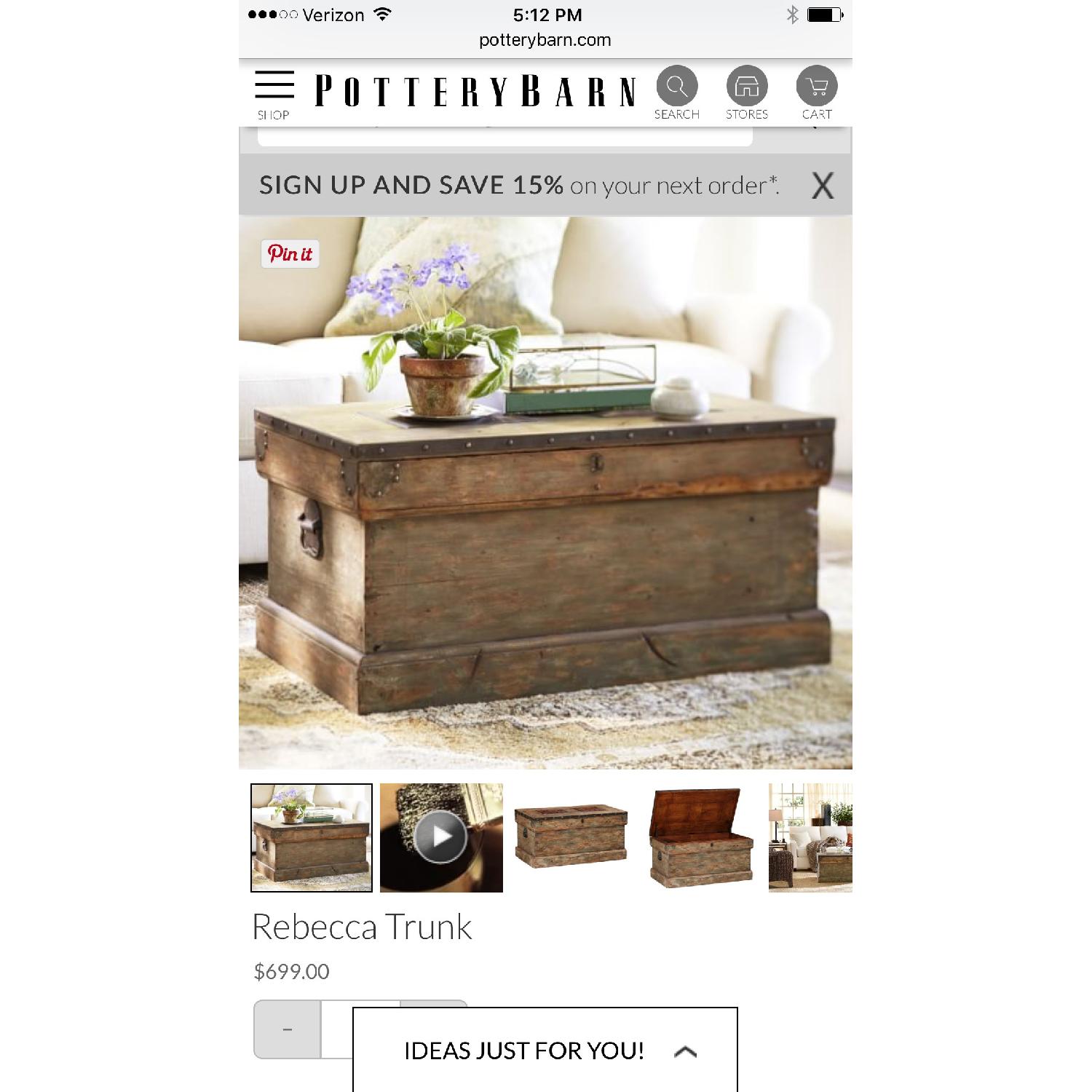 Pottery Barn Rebecca Trunk - image-3