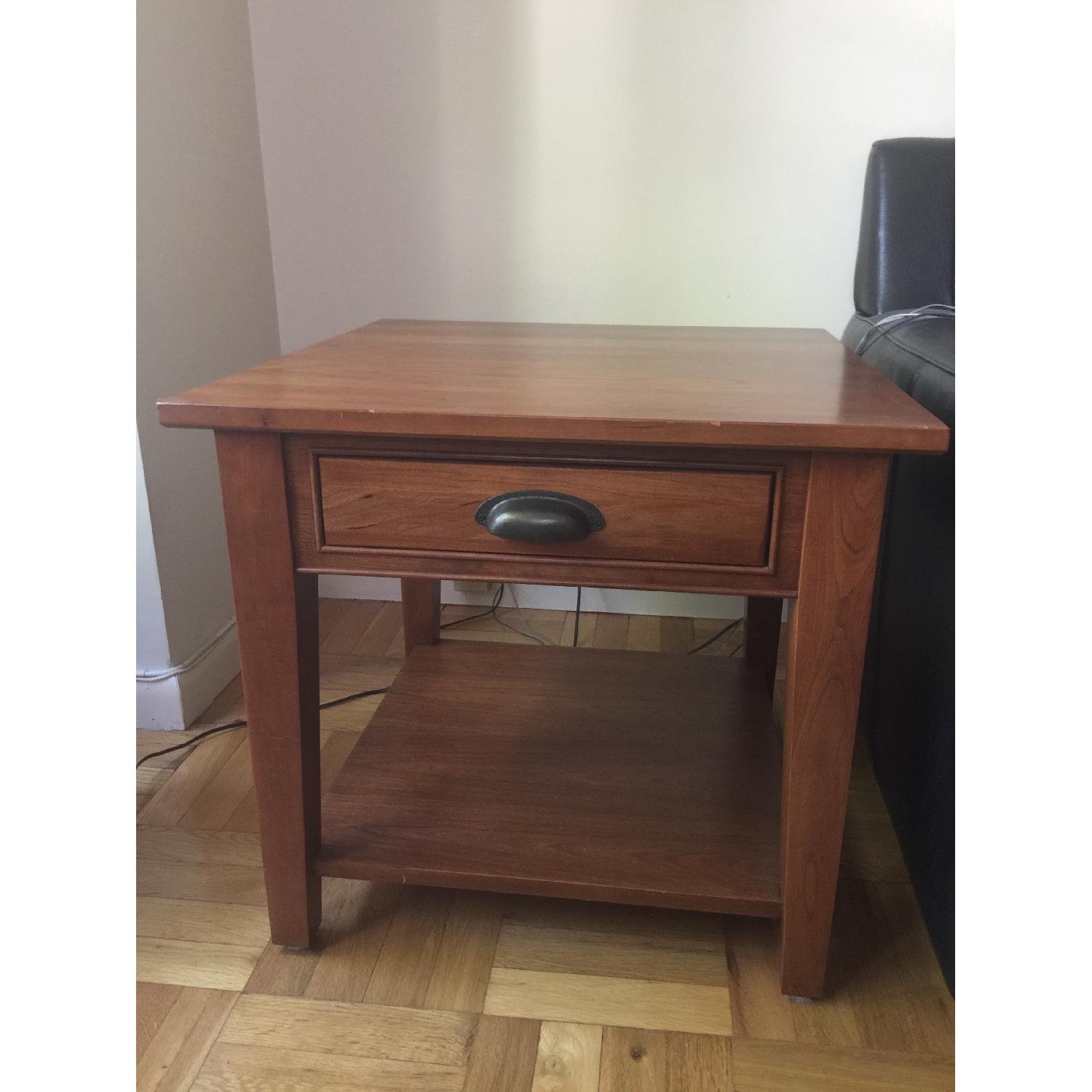 Restoration Hardware Walnut Side Table - image-3