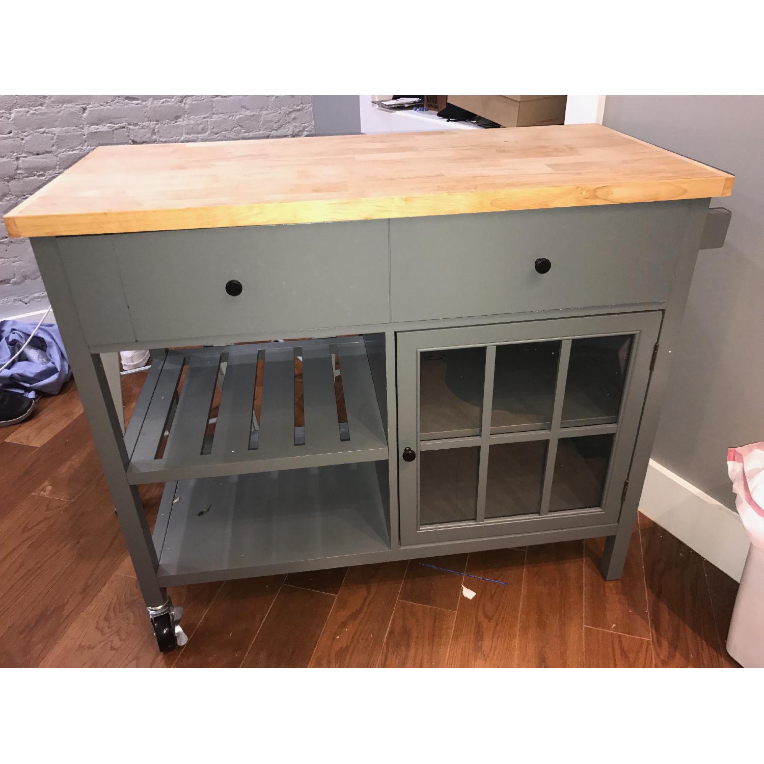 Windham Wood Top Kitchen Island AptDeco