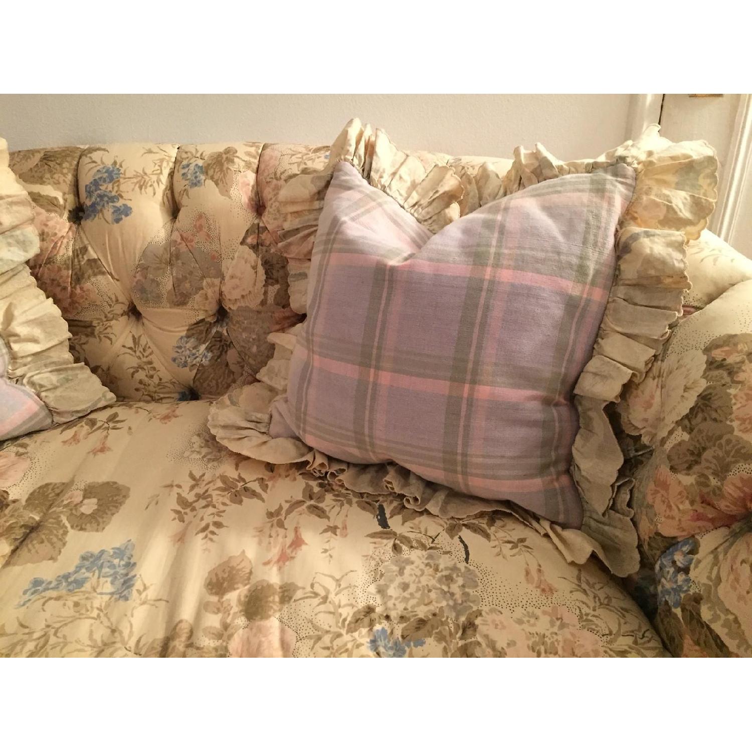 Custom Tufted Floral Loveseat - image-3
