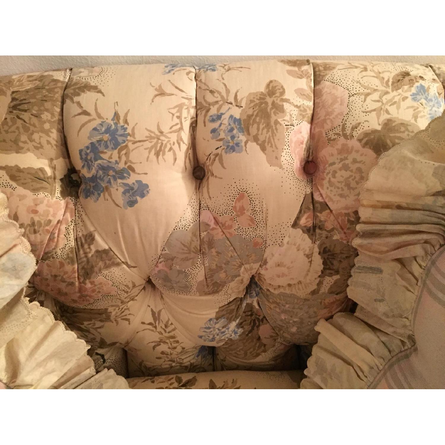 Custom Tufted Floral Loveseat - image-4