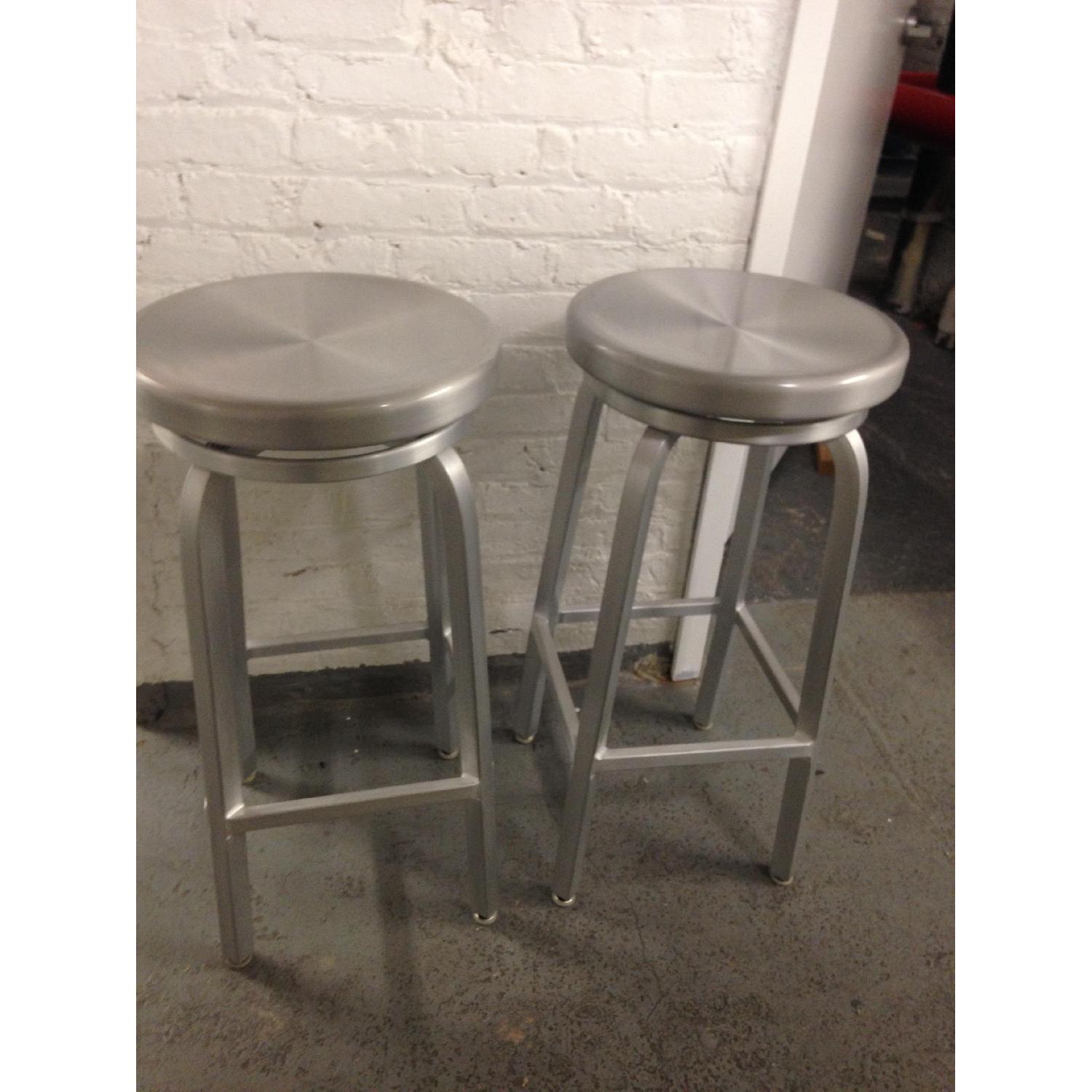 Swivel Metal Bar Stools - image-1