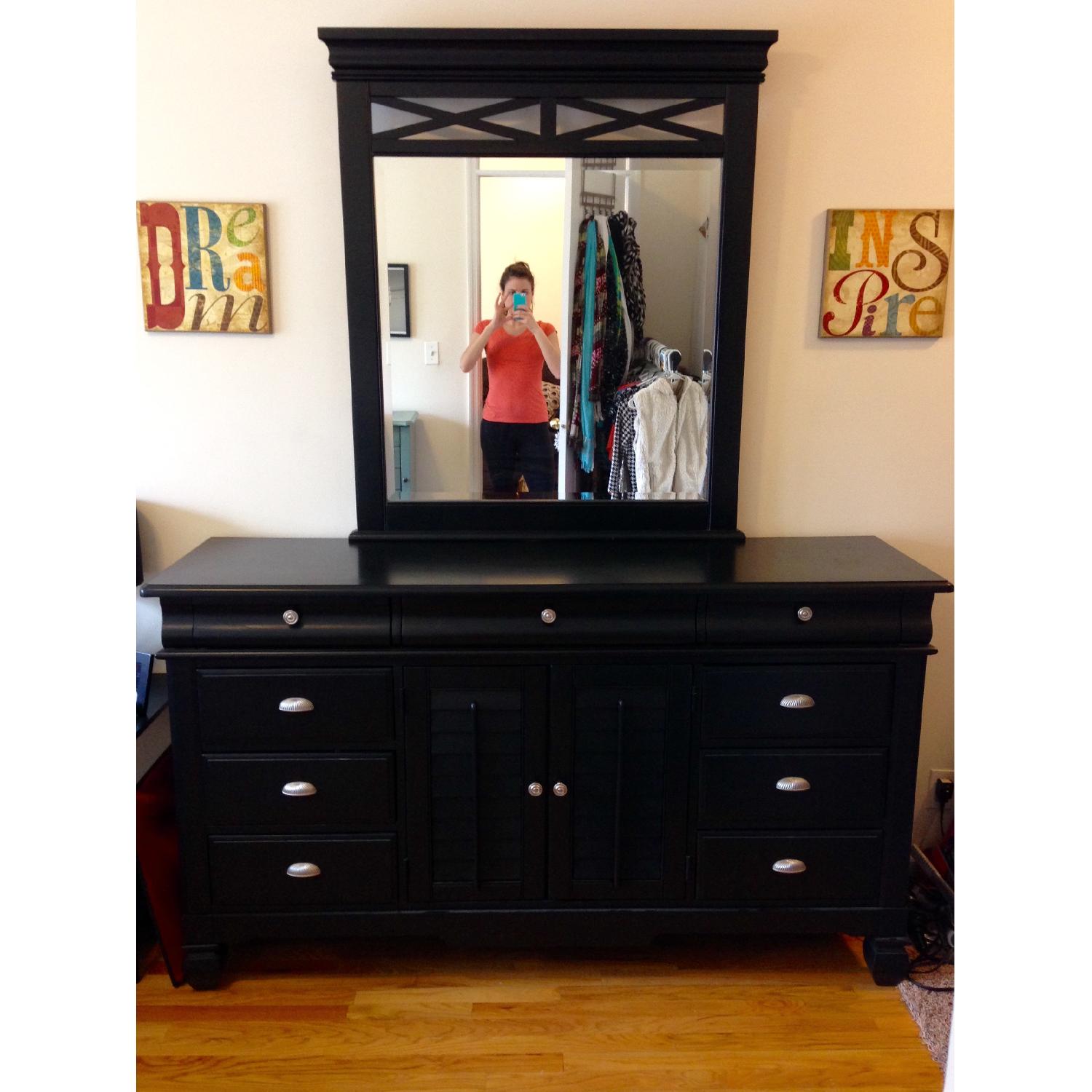 American Signature Furniture Plantation Cove Dresser w/ Mirror - image-1