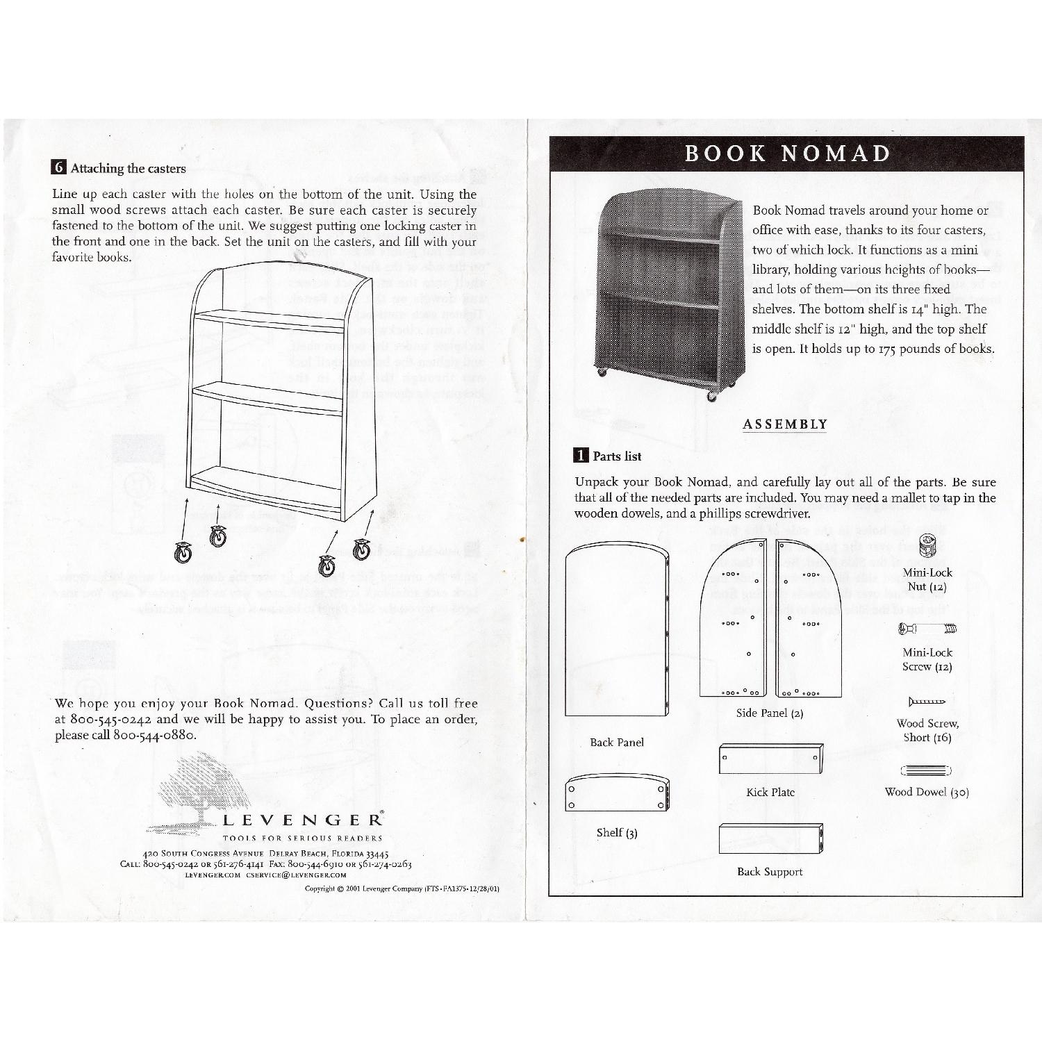Levenger Book Nomad Rolling LIbrary Cart - image-8