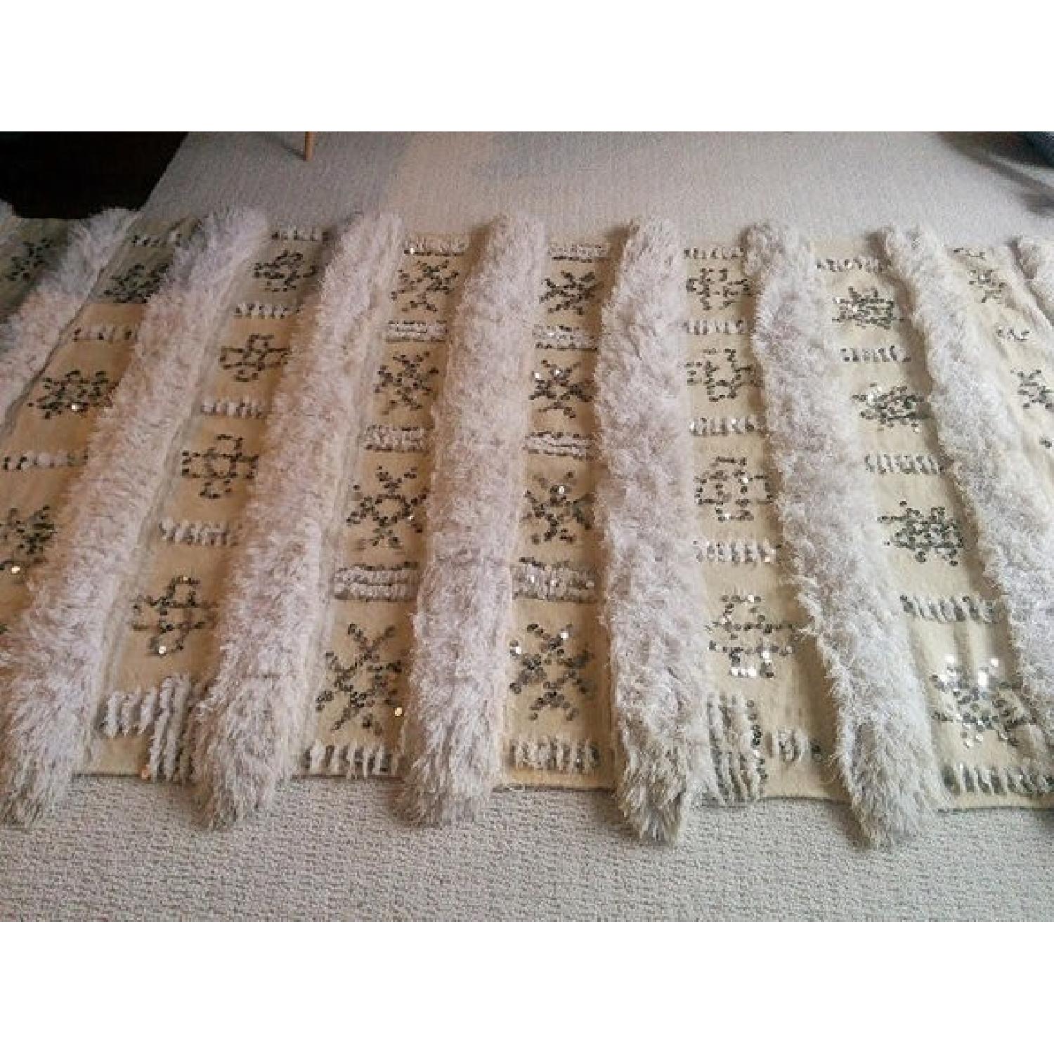 Vintage Moroccan Handira Wedding Blanket - image-1