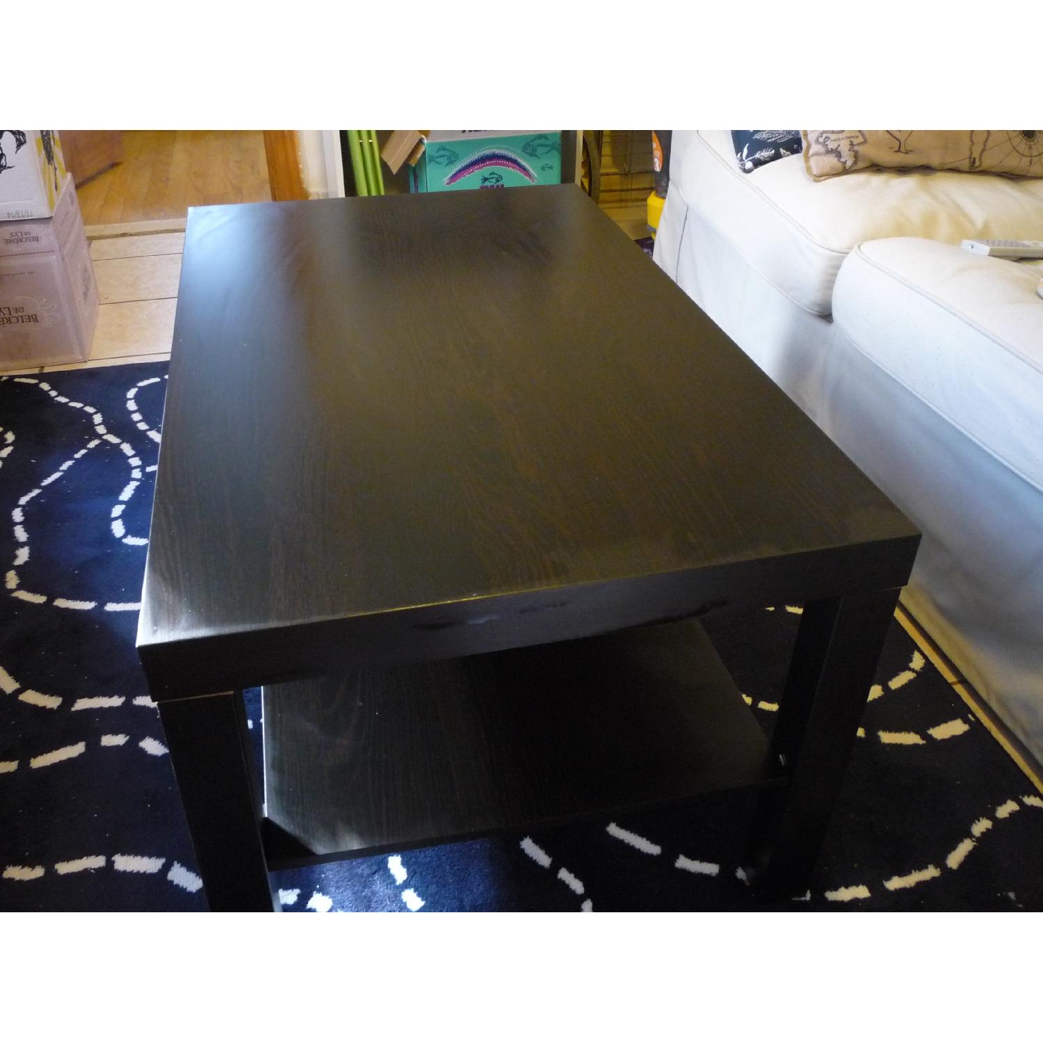 Ikea Dark Brown Coffee Table w/ Lower Shelf - image-4