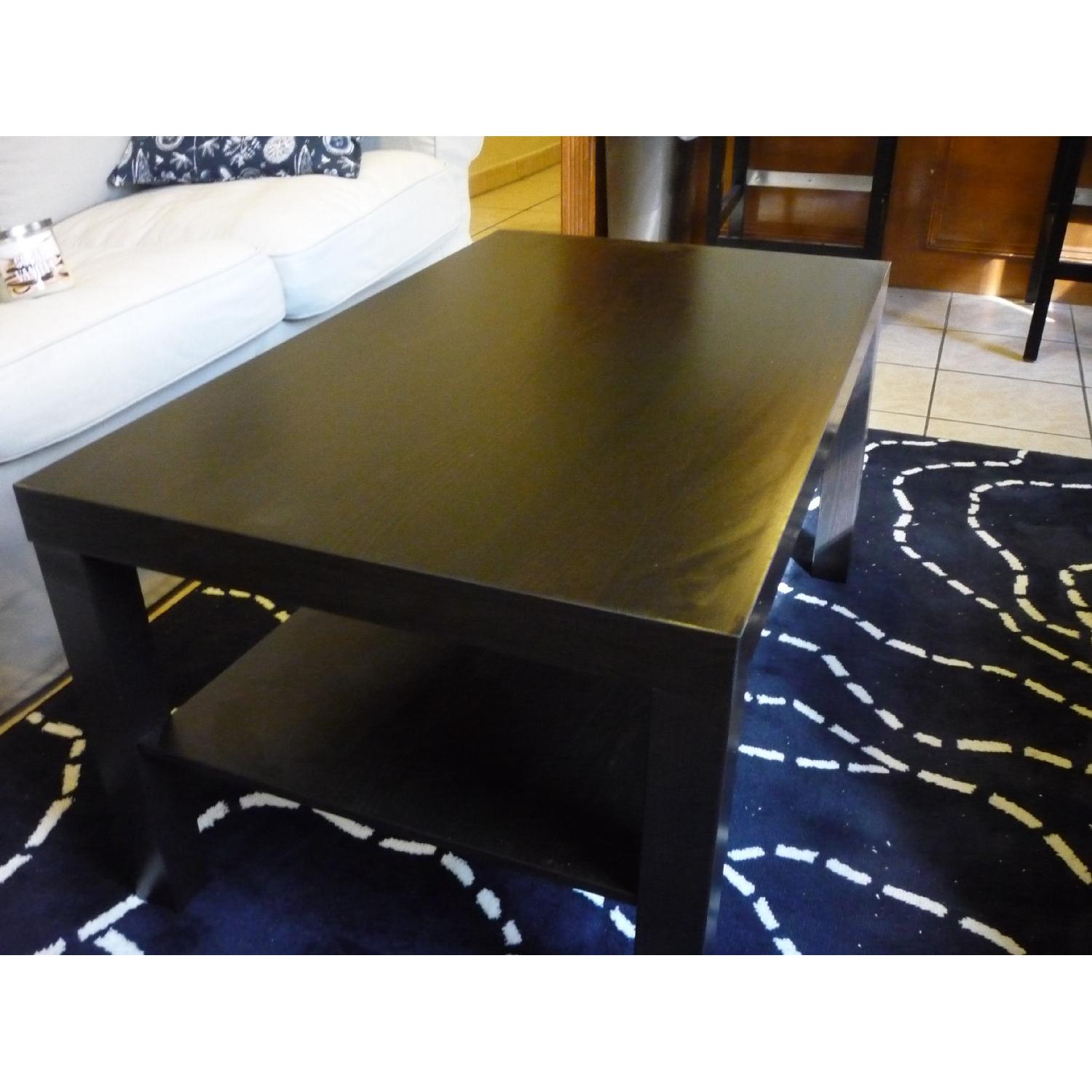 Ikea Dark Brown Coffee Table w/ Lower Shelf - image-5