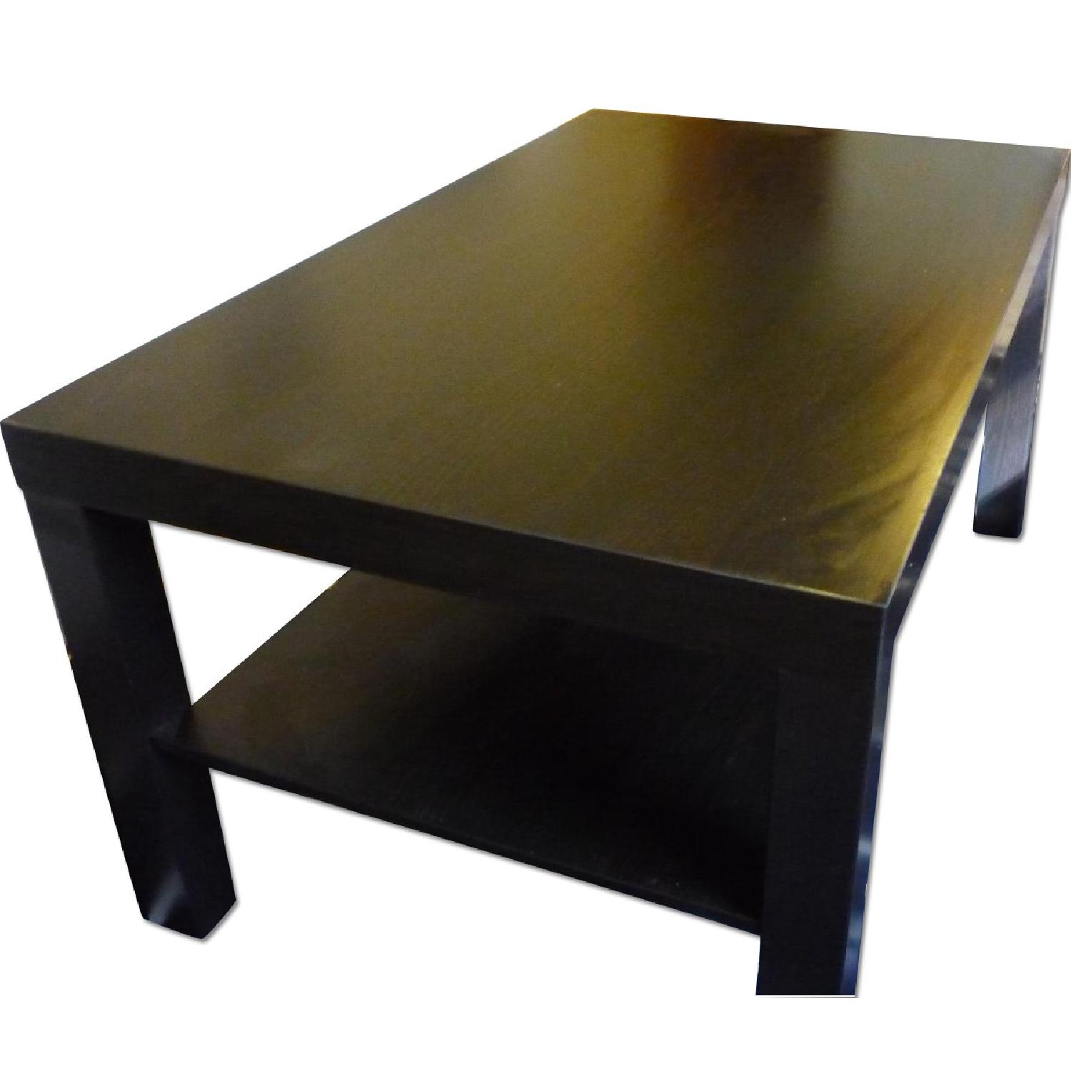 Ikea Dark Brown Coffee Table w/ Lower Shelf - image-0