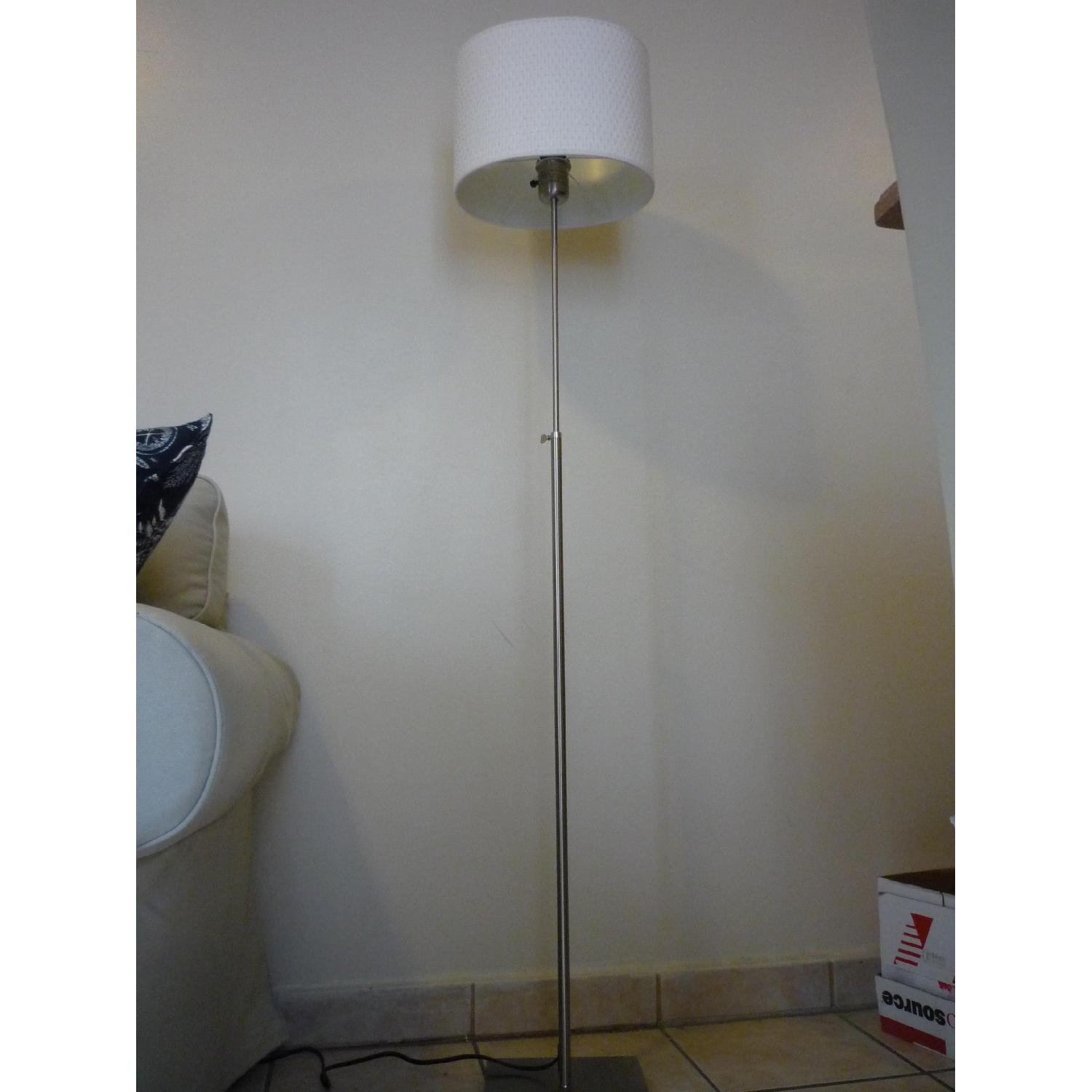 Ikea Floor Lamp with Off-White Woven Shade - image-2