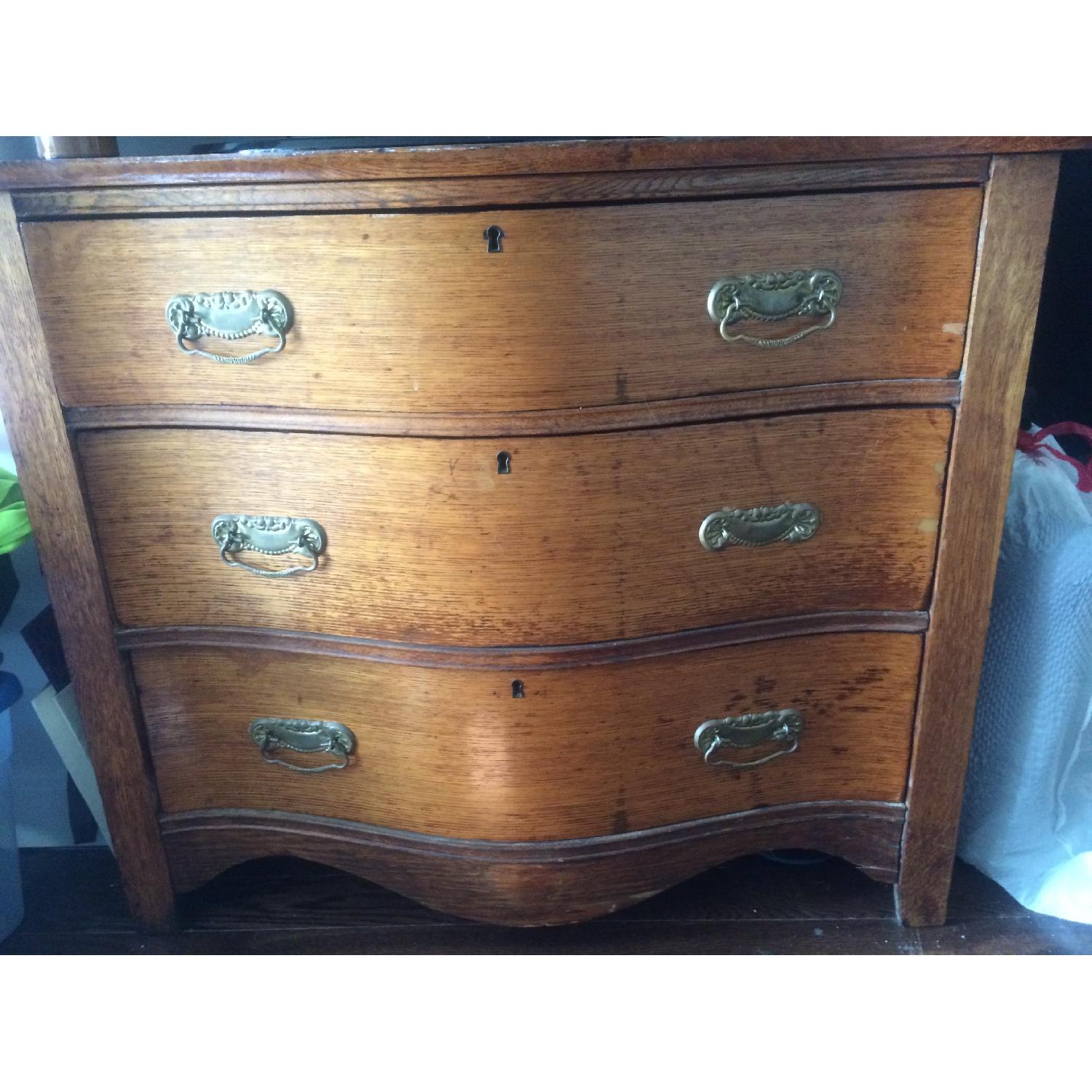 Antique Solid Oak Dresser - image-7