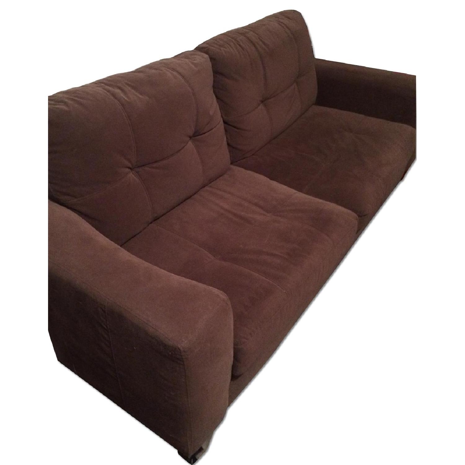 Jennifer Convertibles Microfiber Sofa AptDeco