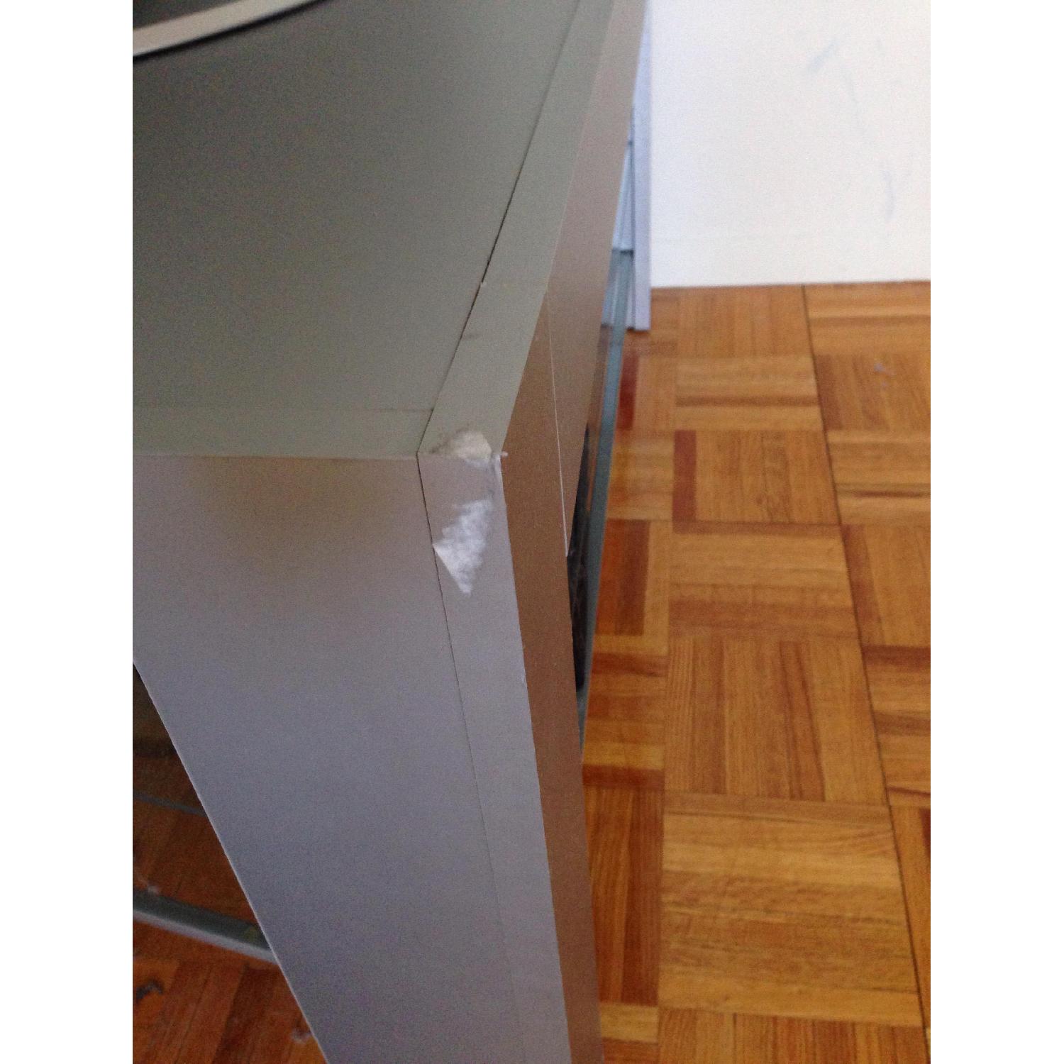 Best Buy Silver TV Stand w/ Glass Shelves - image-4