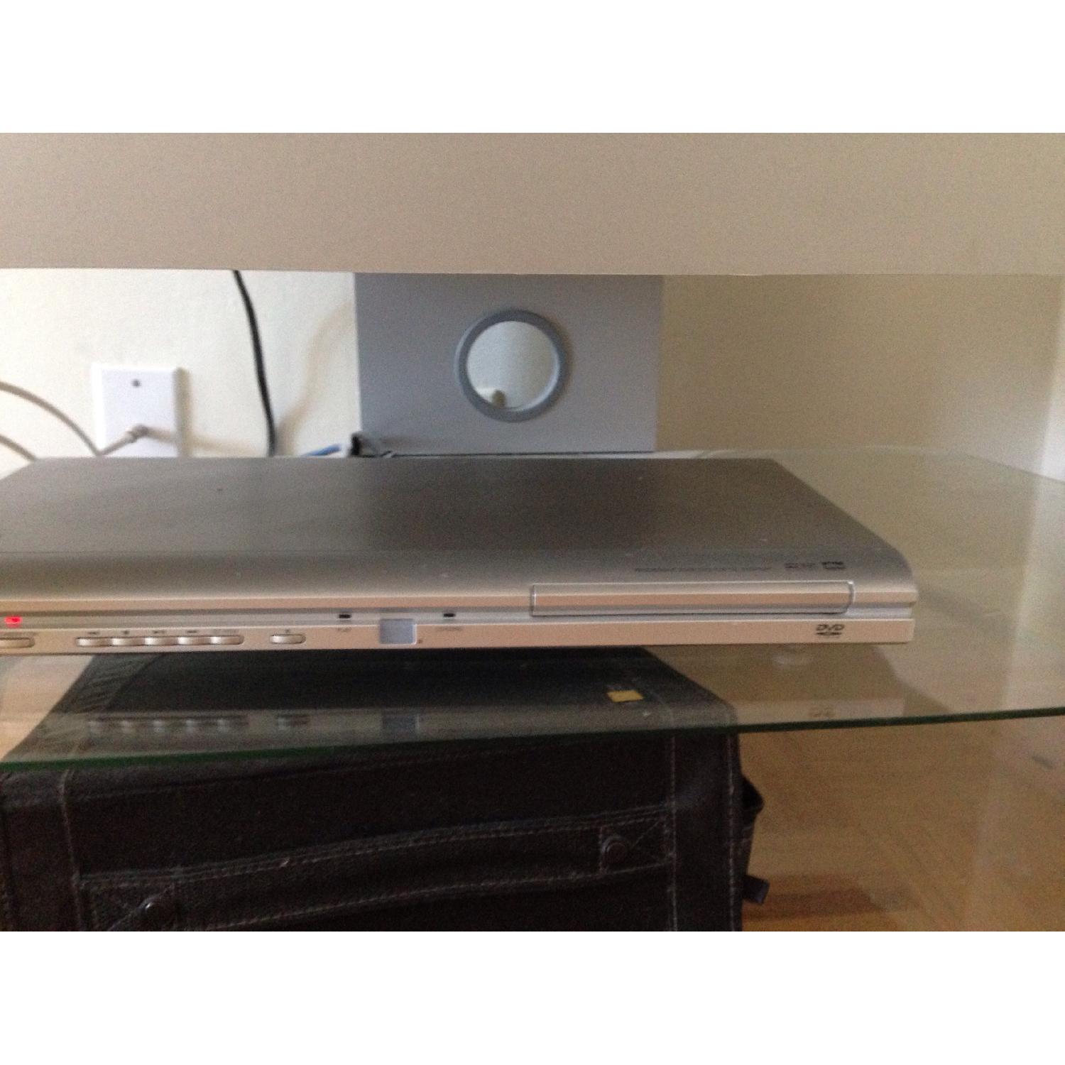 Best Buy Silver TV Stand w/ Glass Shelves - image-5