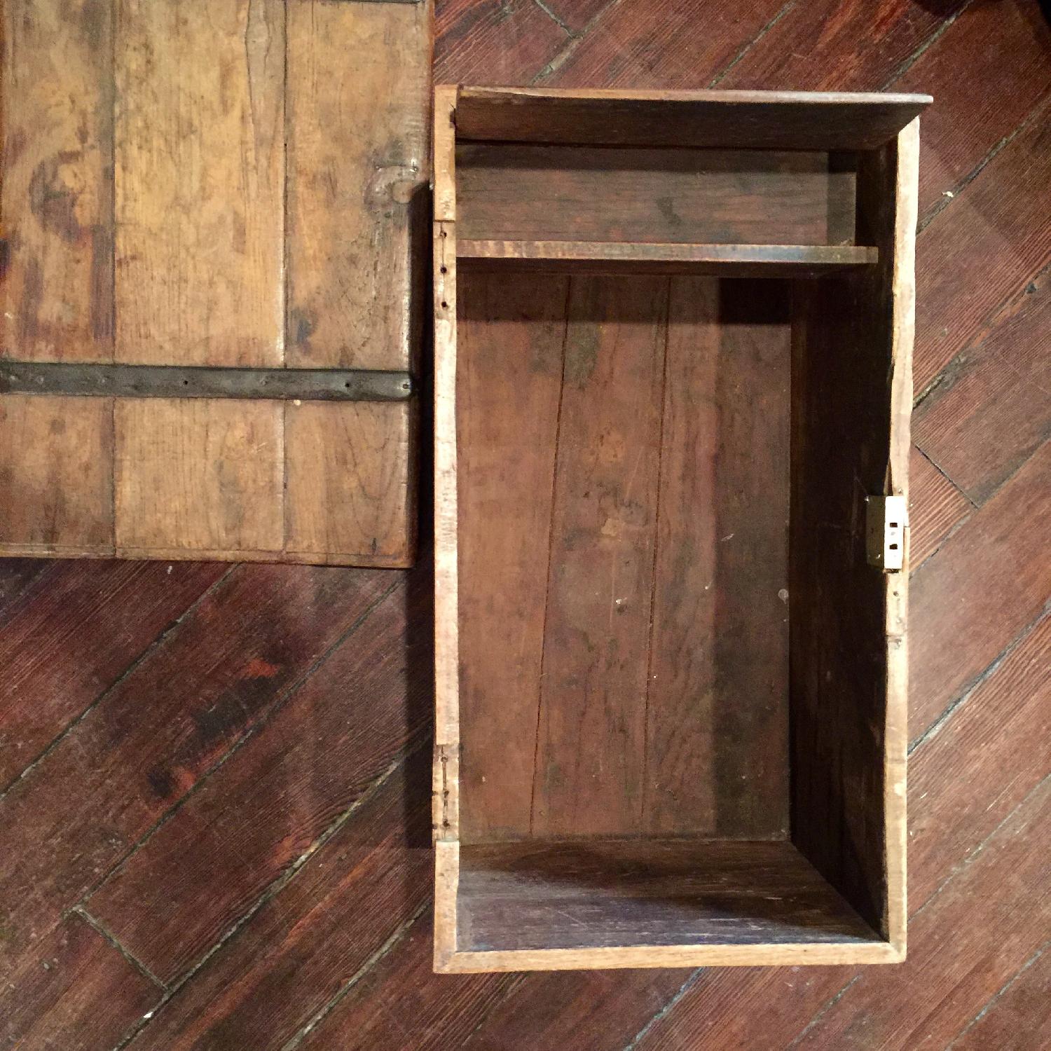 Vintage Indian Handcrafted Wooden Storage Trunk - image-5