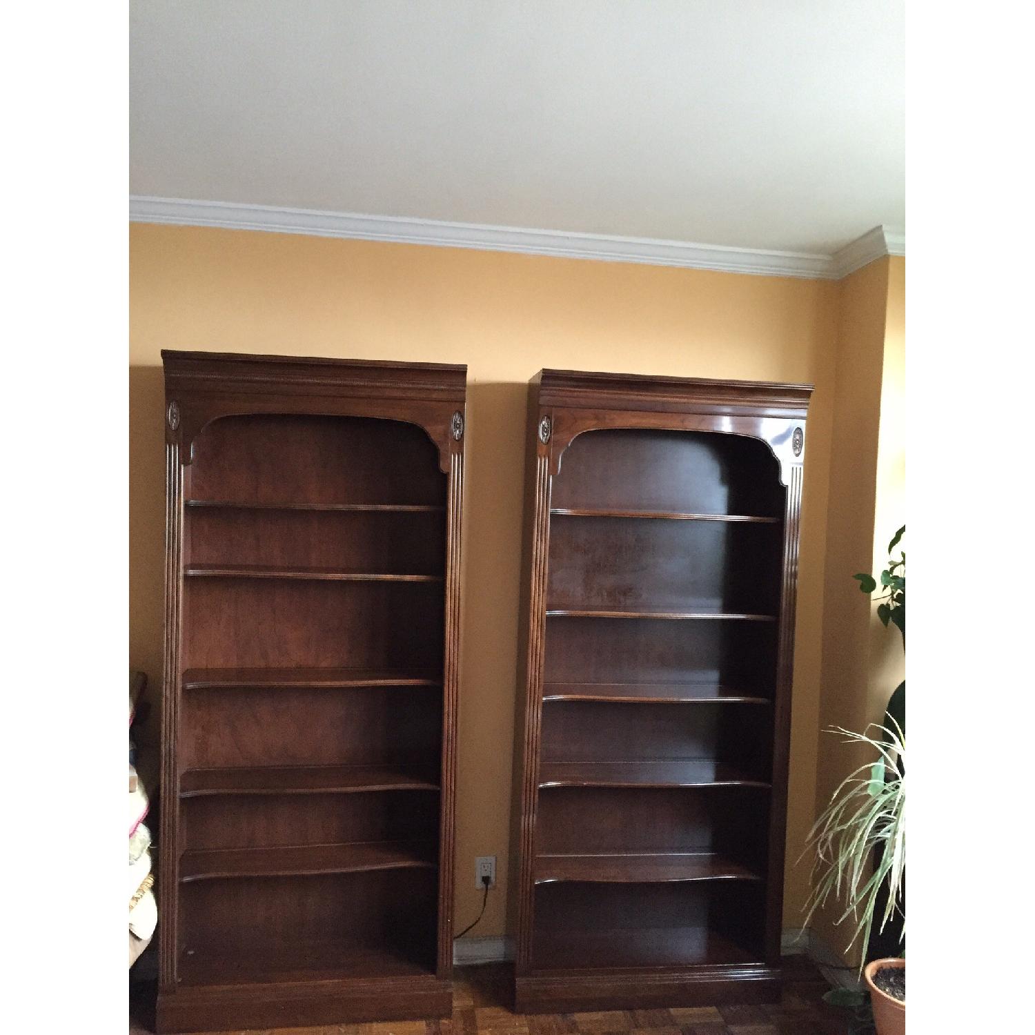 Ethan Allen Crawford Tall Bookcases AptDeco