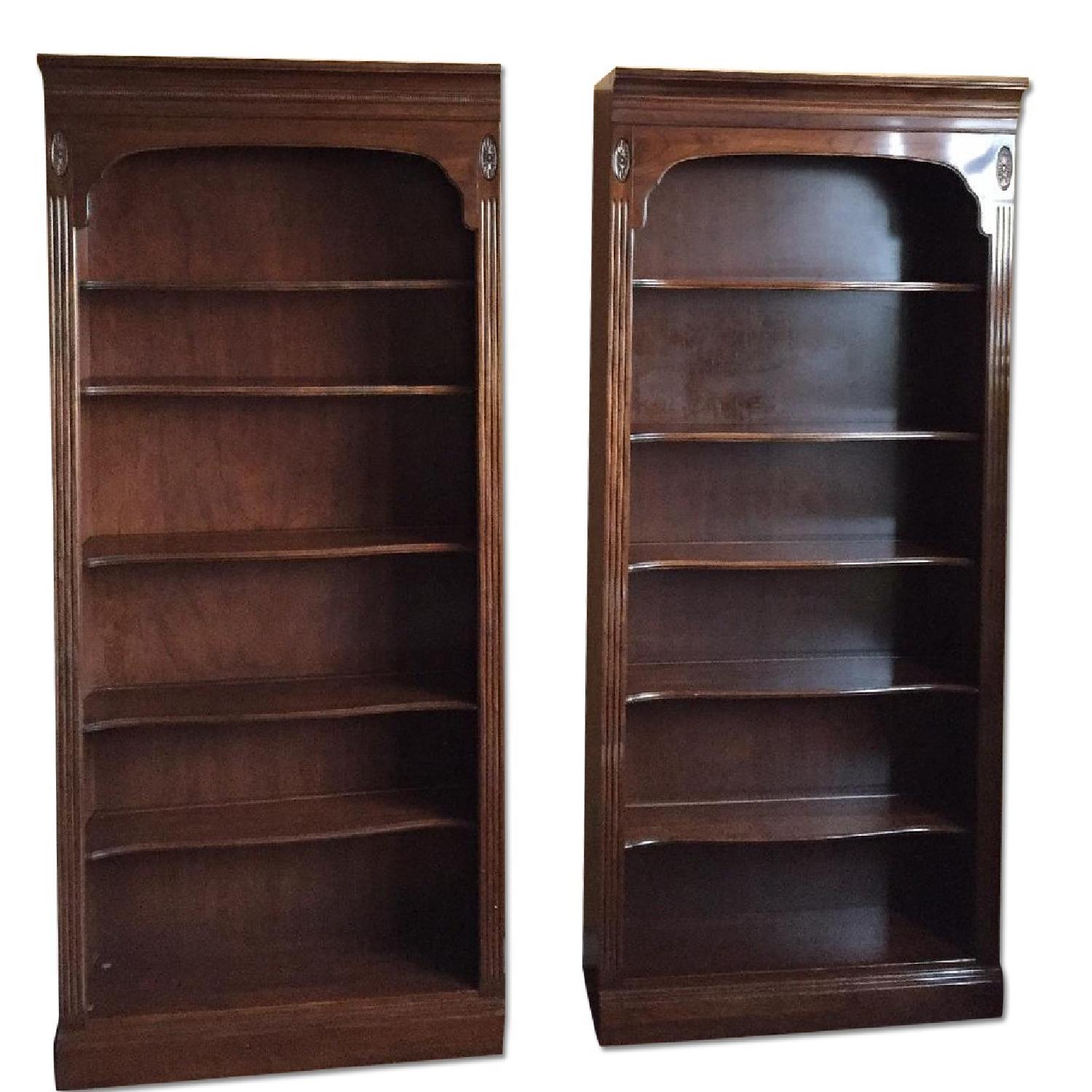 Ethan Allen Crawford Tall Bookcases AptDeco