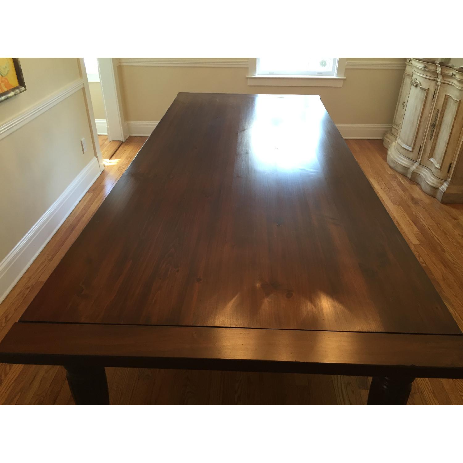 Custom Elegance Dining Table w/ 2 Breadboard End Leaves - image-4