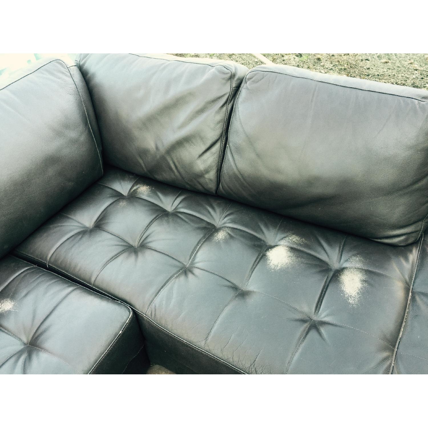 Macy's Milano Leather 2Piece Chaise Sectional Sofa AptDeco