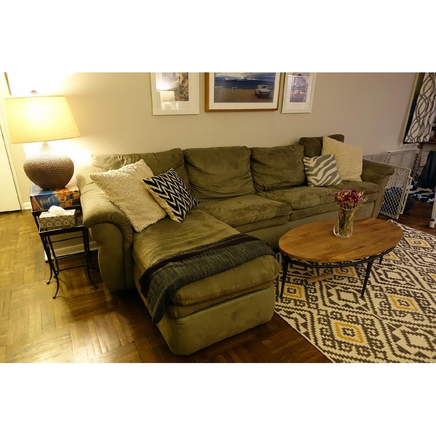 LaZBoy Devon Sleeper Sectional Sofa AptDeco