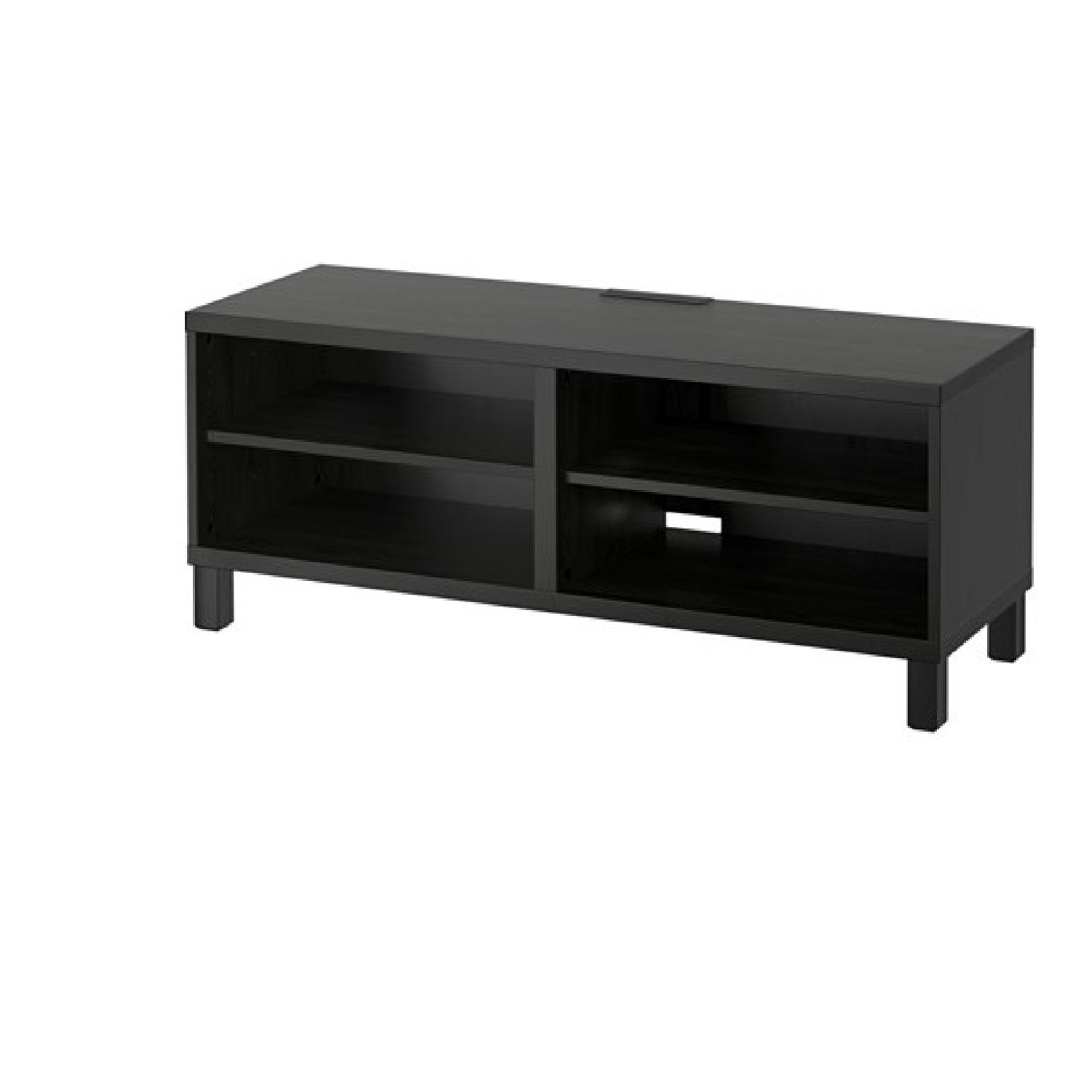 Ikea Besta BlackBrown TV Unit w/ Doors AptDeco
