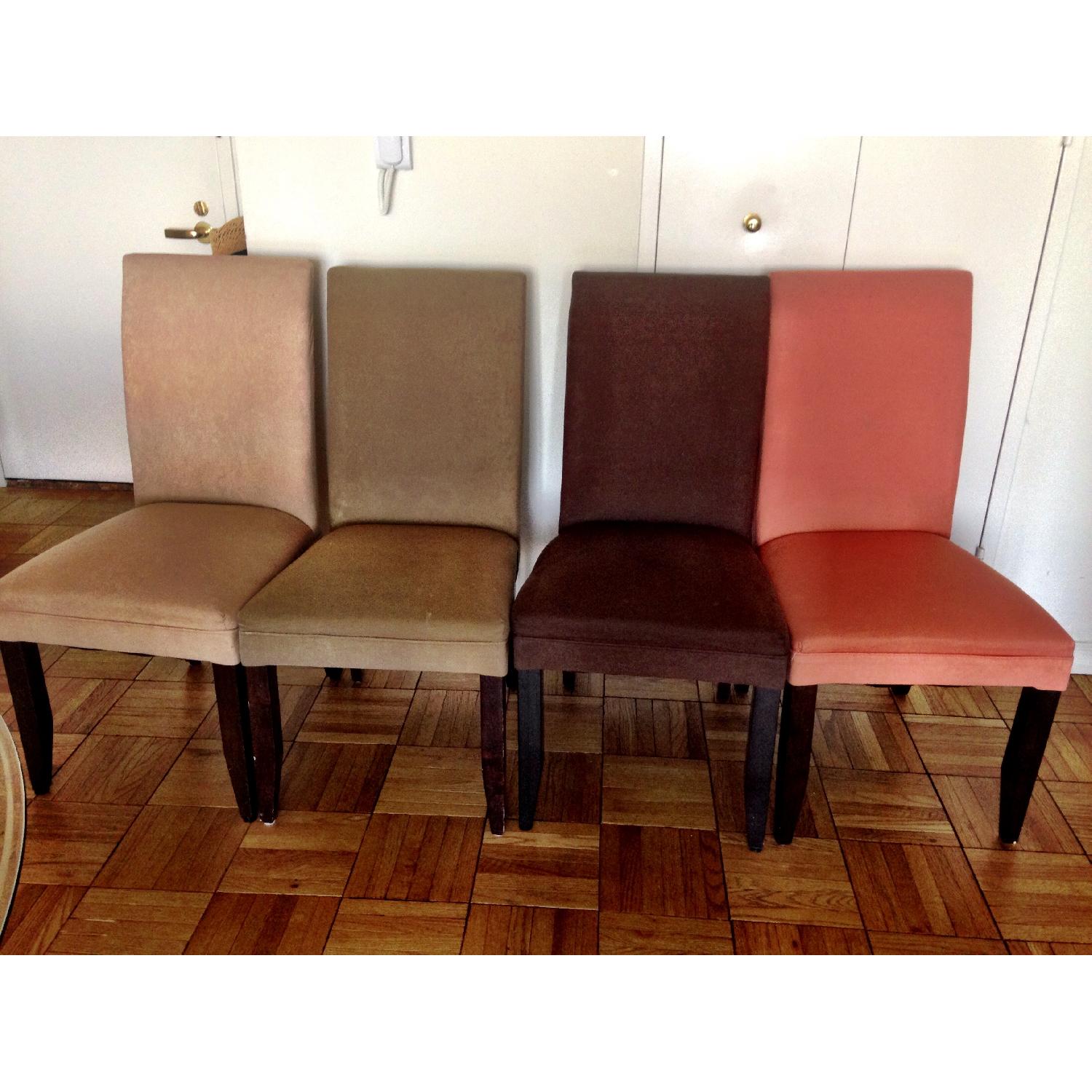 Macy's Round Glass Dining Table w/ 4 Chairs - image-2