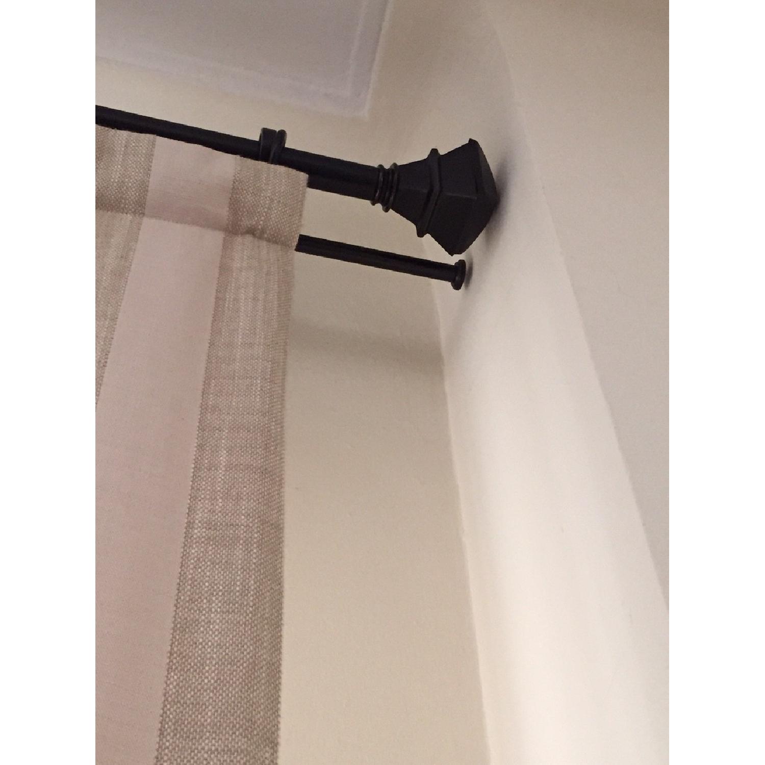 Pottery Barn Curtain Rod and Curtains - image-5