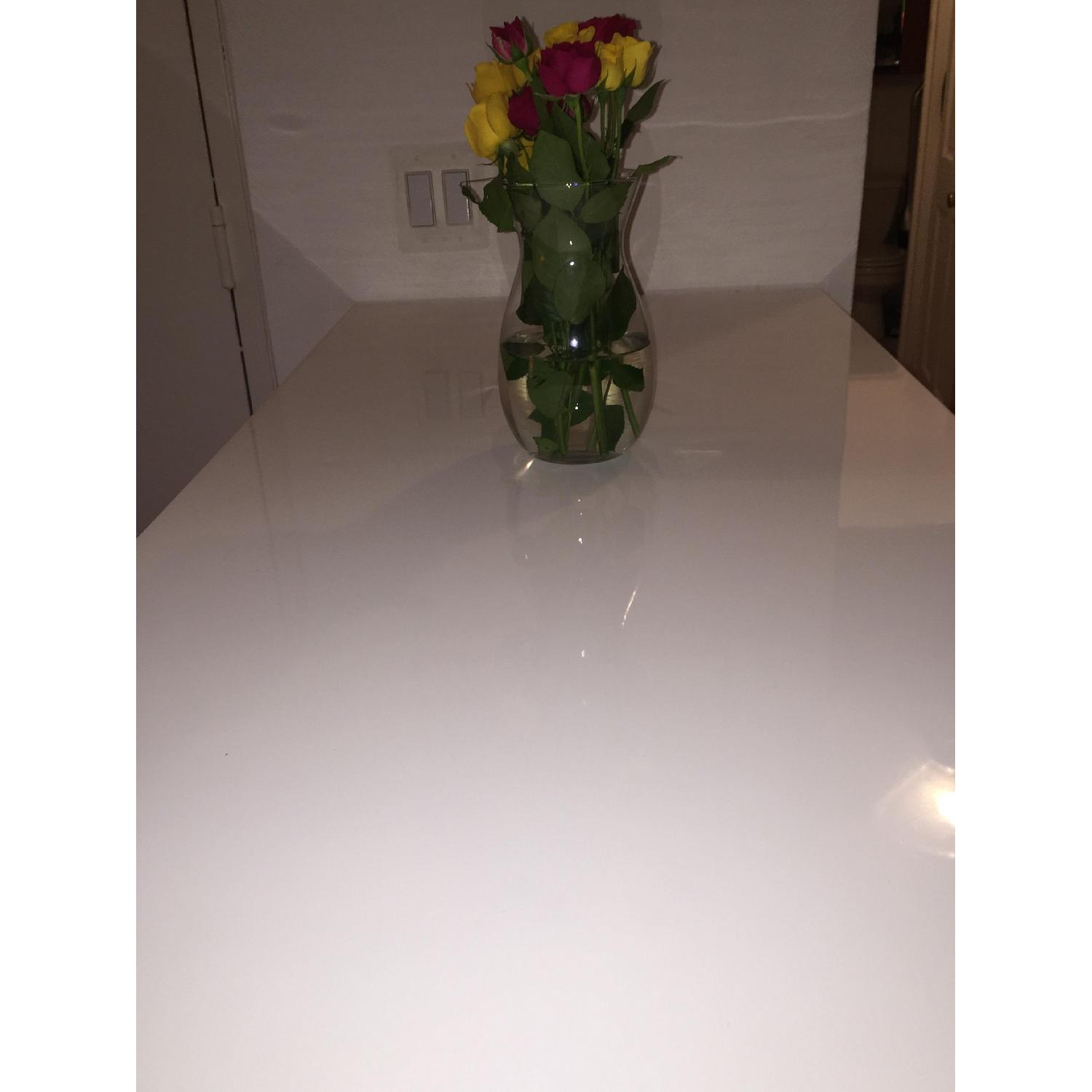 CB2 Sidecar White High Dining Table AptDeco