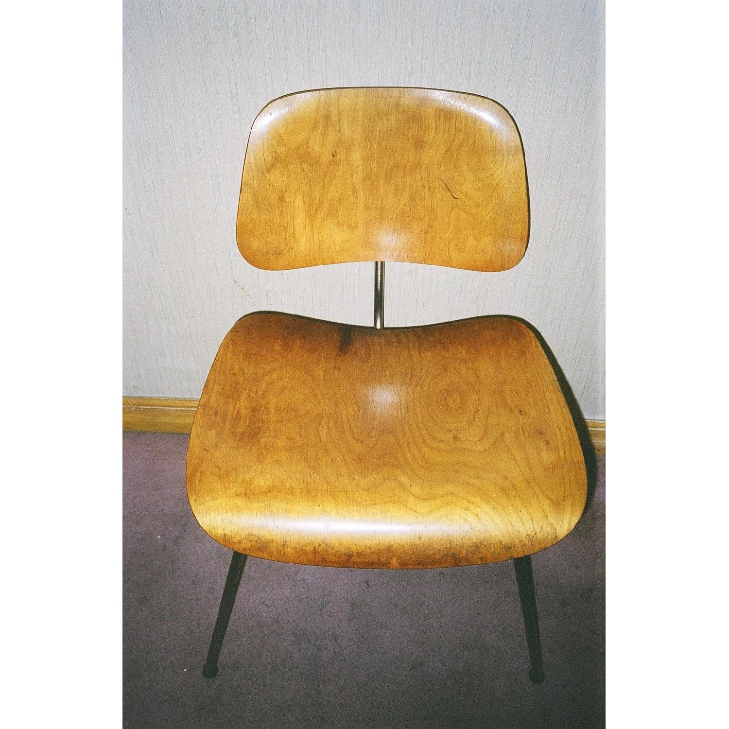 1950s Mid-Century Modern Eames-Style Blonde Wood Side Chairs - Set of 3 - image-1