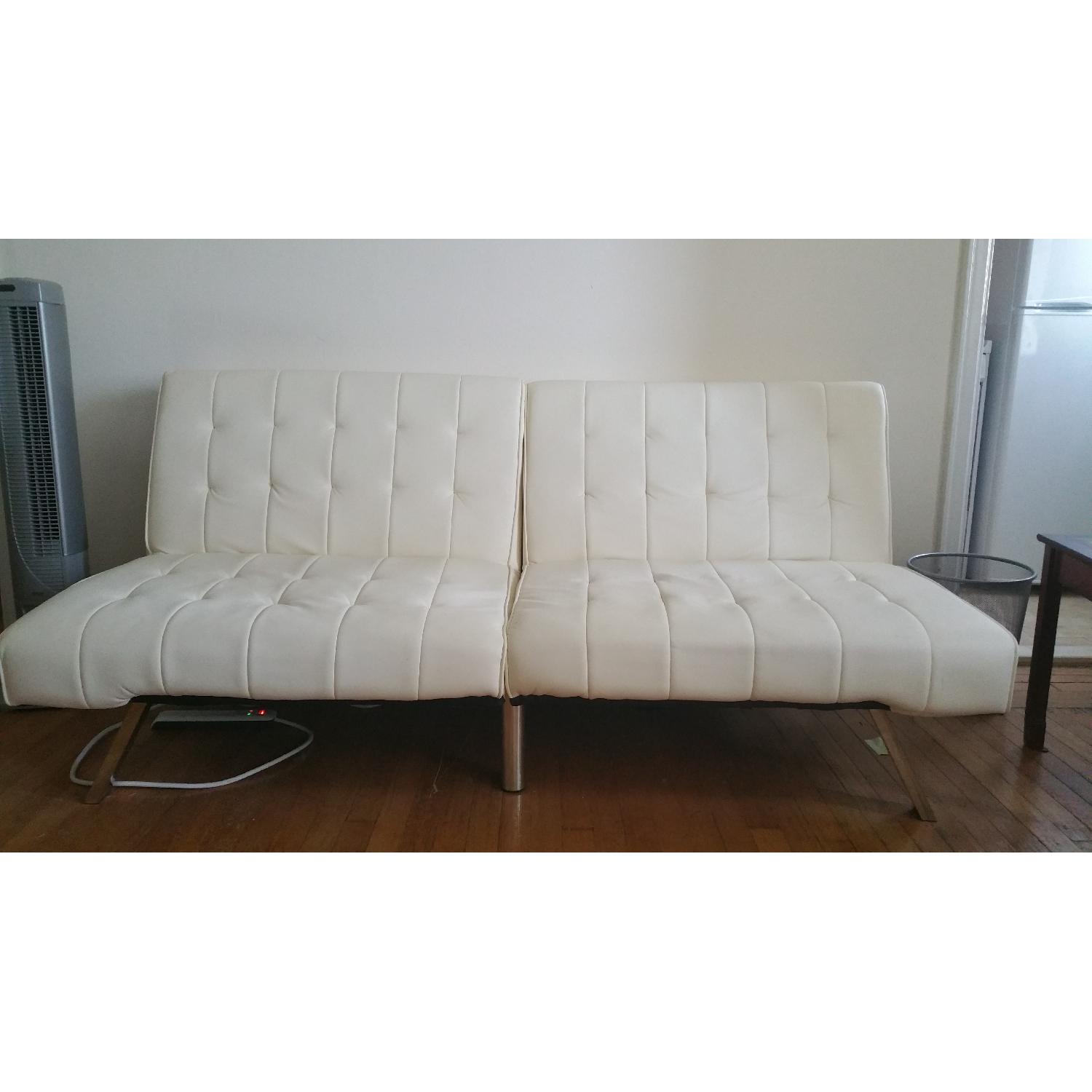 DHP Emily Splitback Futon in Vanilla AptDeco
