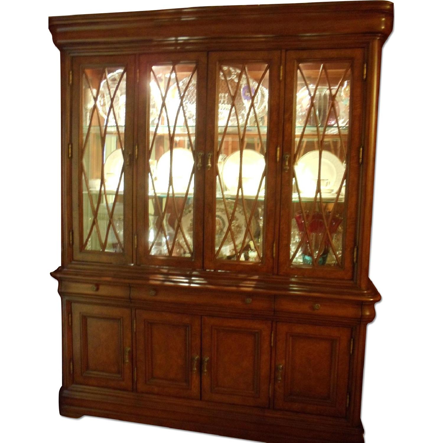 Formal Dining Table w/ 6  Back Chairs + China AptDeco