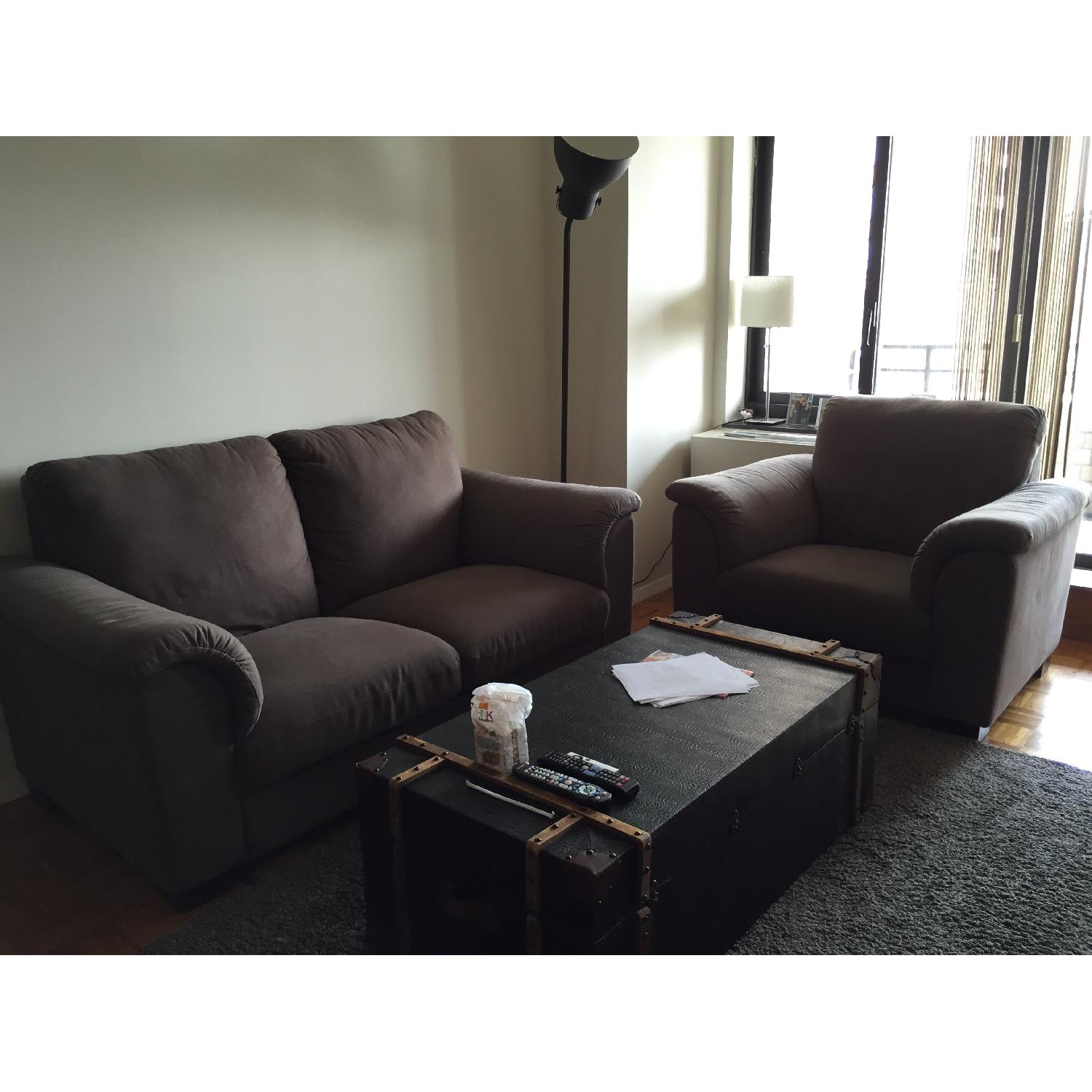 Ikea Tidafors Loveseat Sofa + Armchair AptDeco